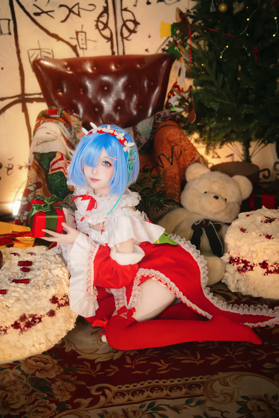 蕾姆cos, 人像摄影, 从零开始的异世界, 圣诞cosplay, 圣诞限定 - 第4张