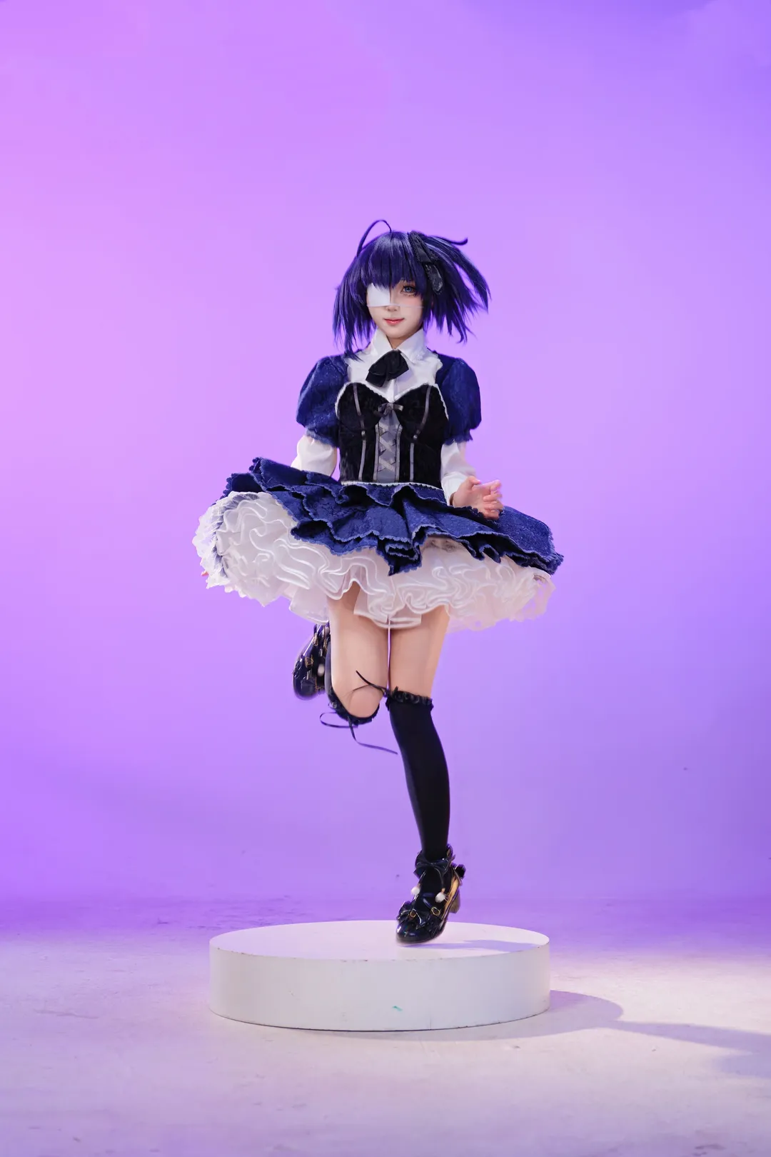 cosplay正片, 二次元穿搭, 小鸟游六花cos, 白棚动作参考, 六花洋装 - 第3张