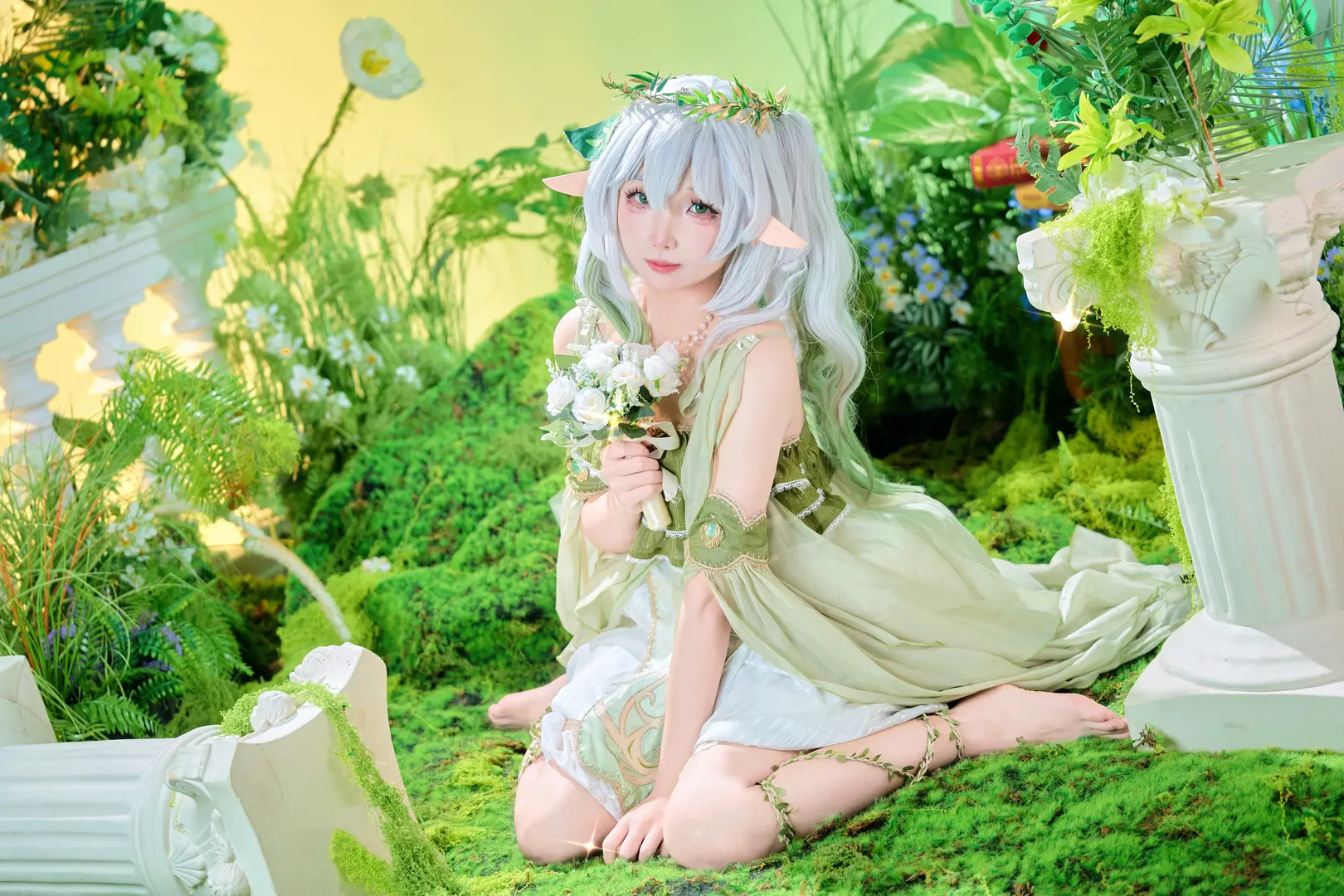 Genshin Impact, Anime-style photography, Nahida Cosplay, Cosplay photoshoot, Bridal style