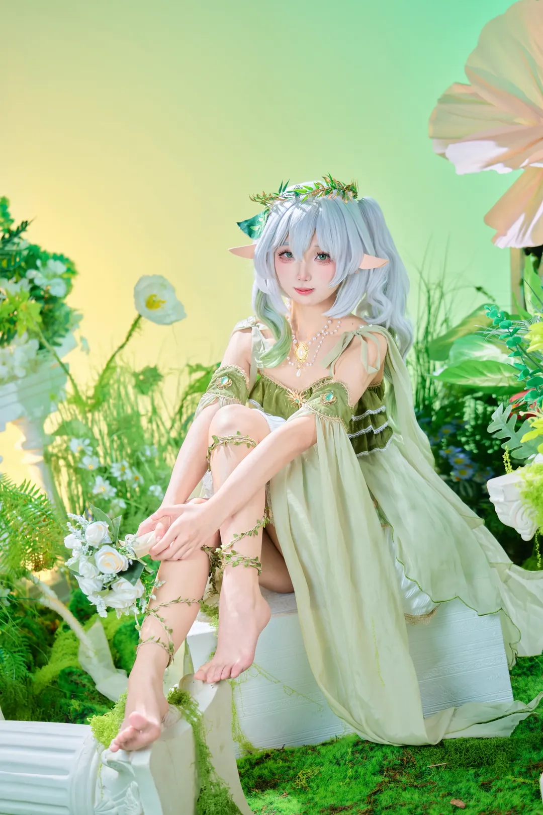 原神, 纳西妲cos, cosplay摄影, 二次元写真, 精灵花嫁 - 第2张
