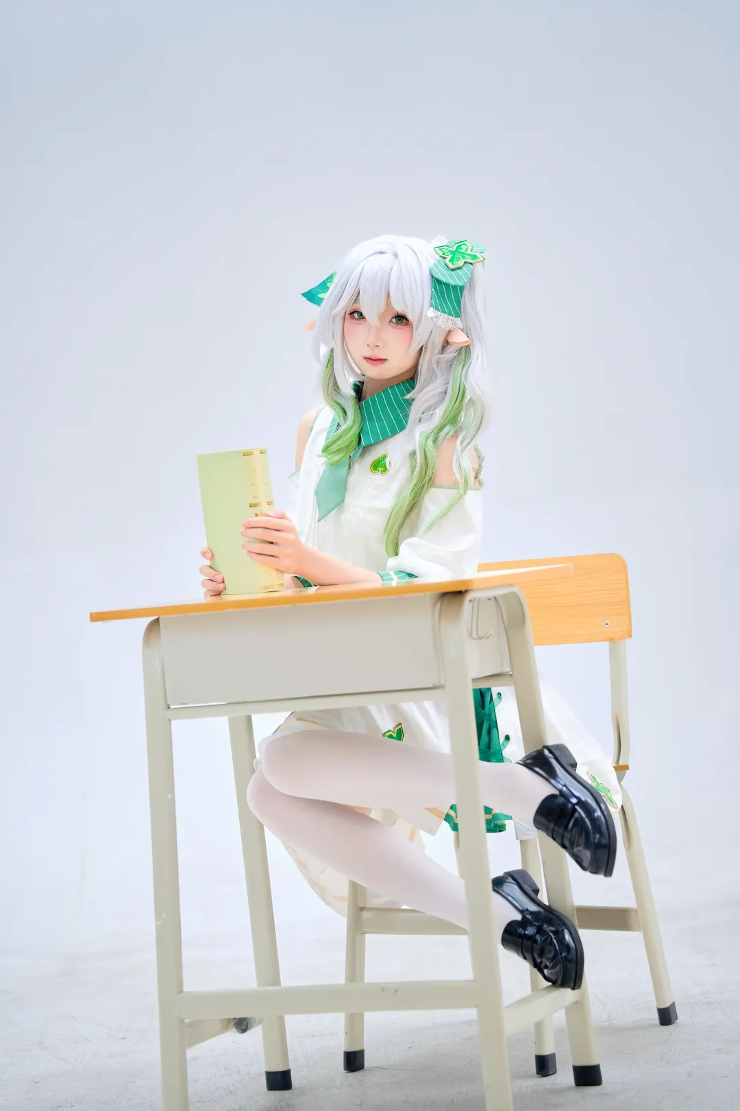 原神, 納西妲cos, 二次元校園風, 須彌, cosplay萌妹子