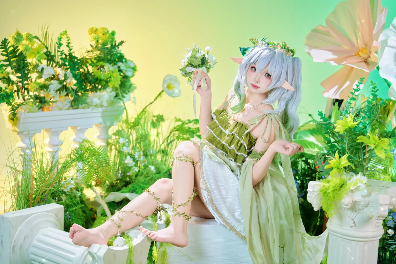 原神, 纳西妲cos, 二次元看见计划, cosplay摄影, 精灵花嫁 - 第3张