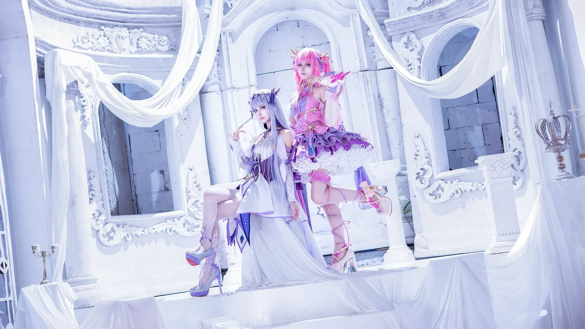cosplay棚拍, 圣采儿cos, 神印王座, 陈樱儿cos, 双人同框