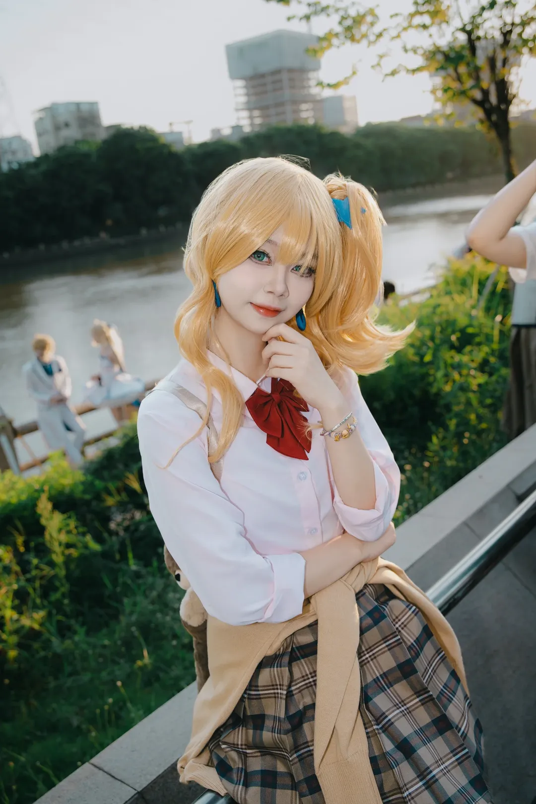 コスプレ, イベント写真, JK制服, イベント撮影, 金髪ツインテール - 1枚目