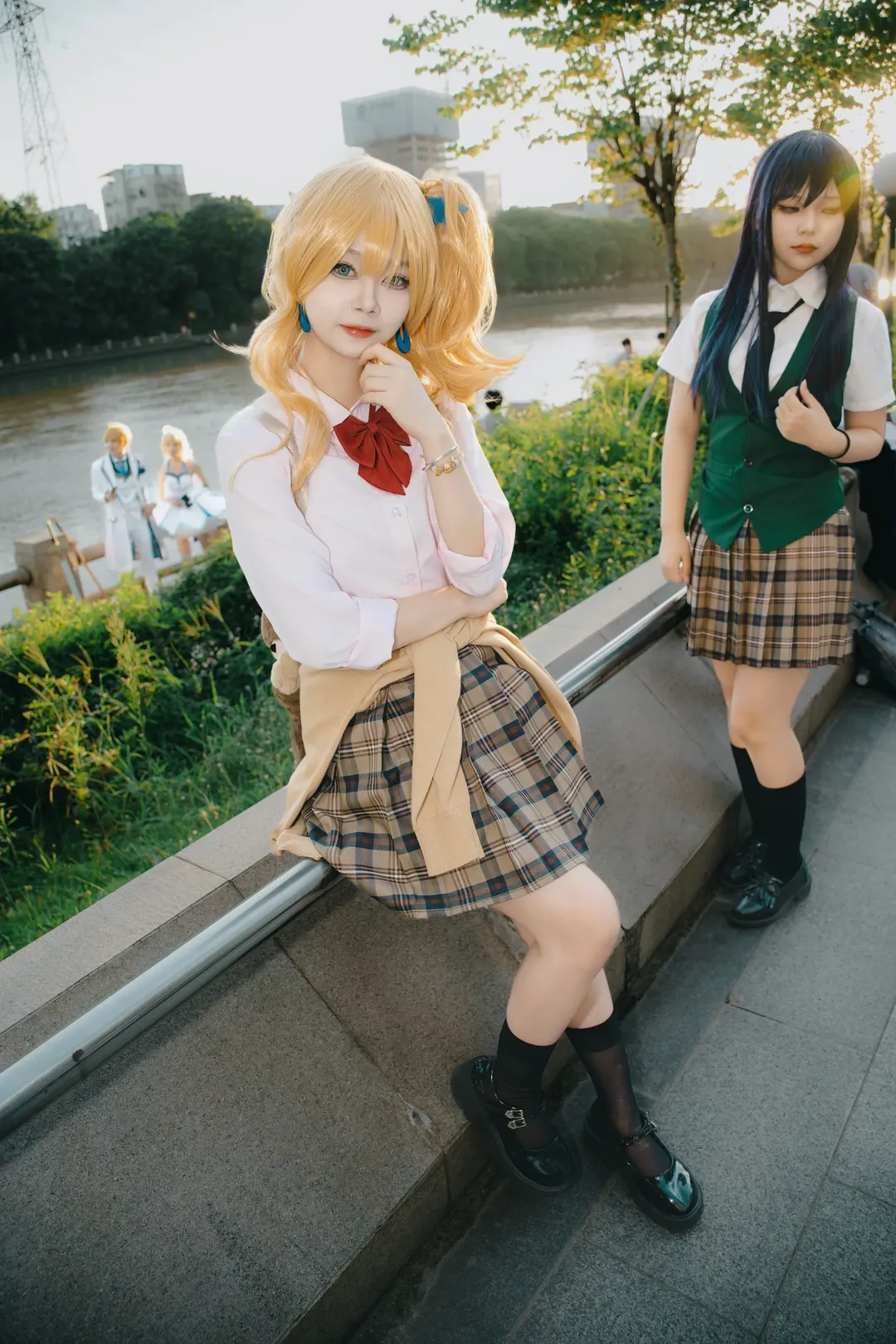 コスプレ, イベント写真, JK制服, イベント撮影, 金髪ツインテール - 2枚目