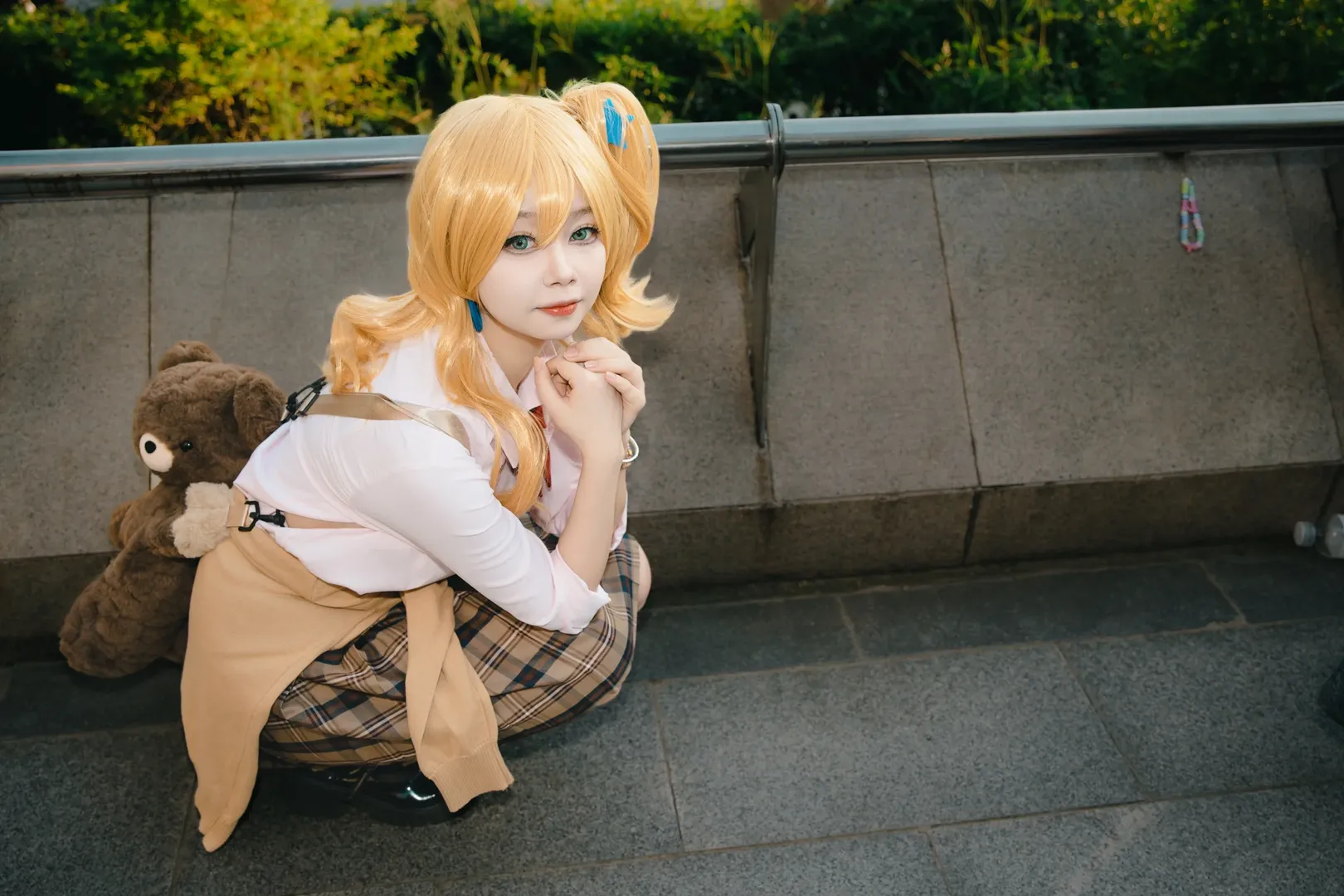 コスプレ, イベント写真, JK制服, イベント撮影, 金髪ツインテール - 4枚目