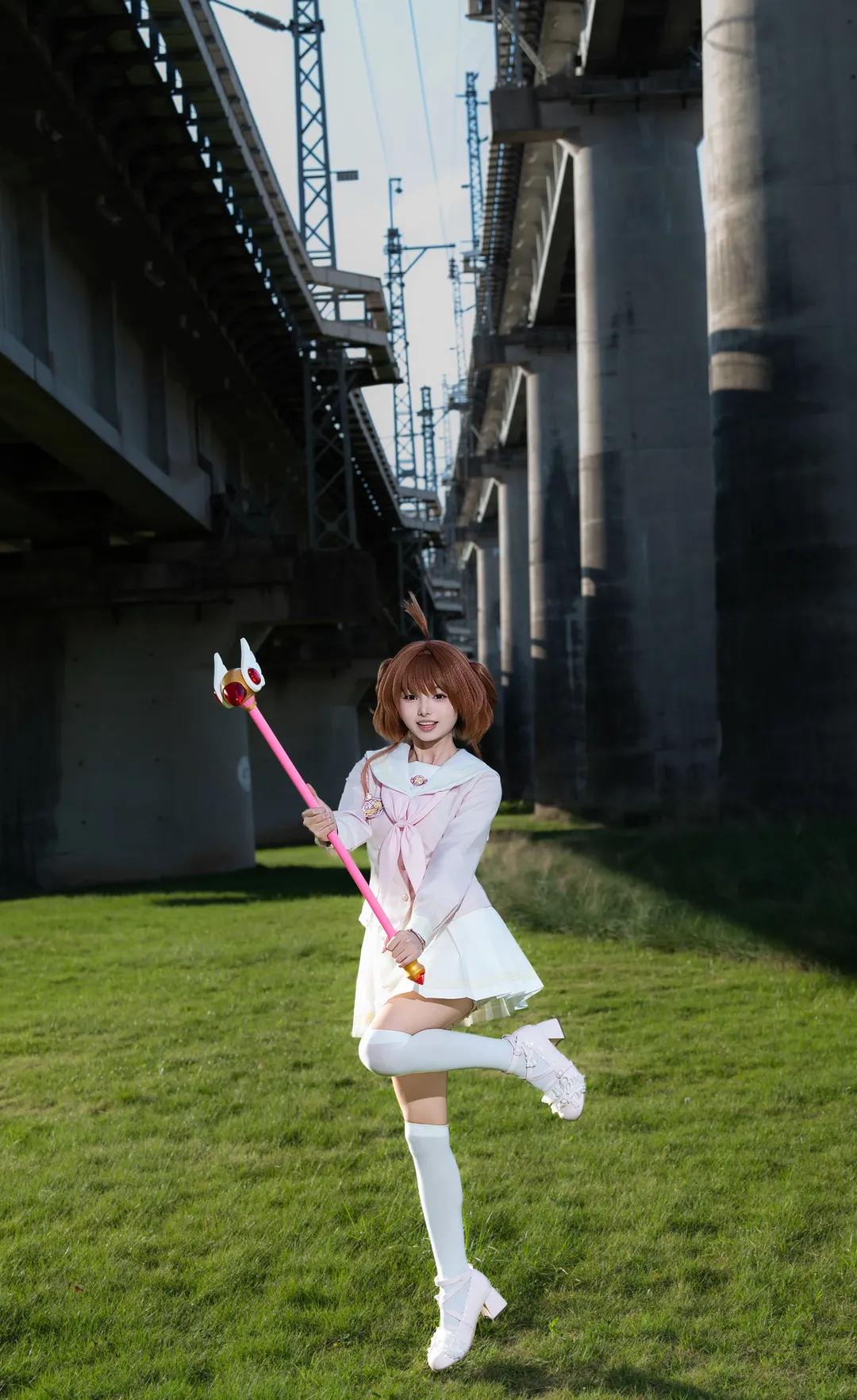 二次元摄影, 小樱cos, 魔卡少女樱, 魔法少女cos, 铁路公园外景 - 第3张