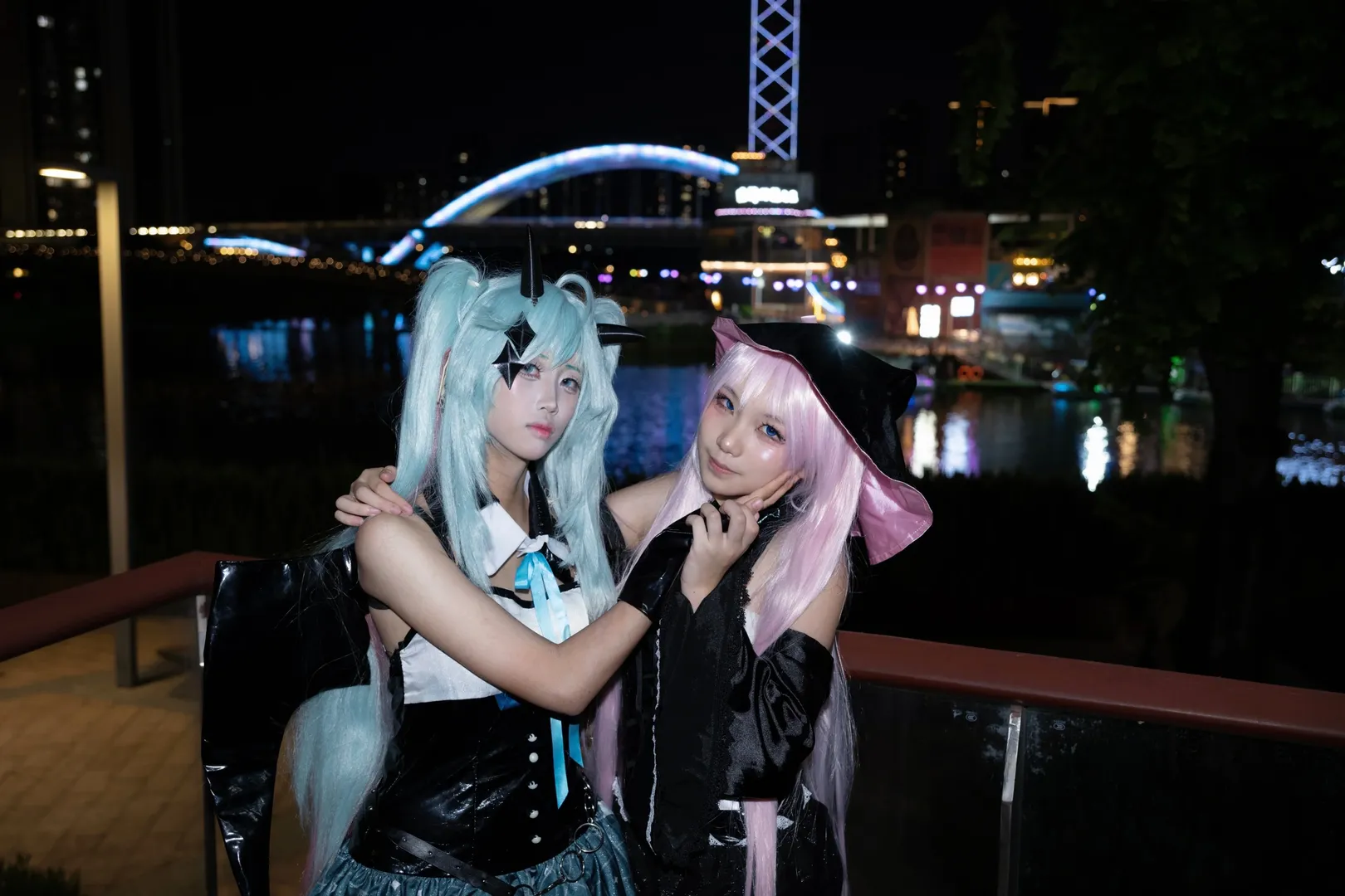 cosplay摄影, Vocaloid, 初音巡音cos, 单灯拍摄, 华侨城夜景 - 第3张