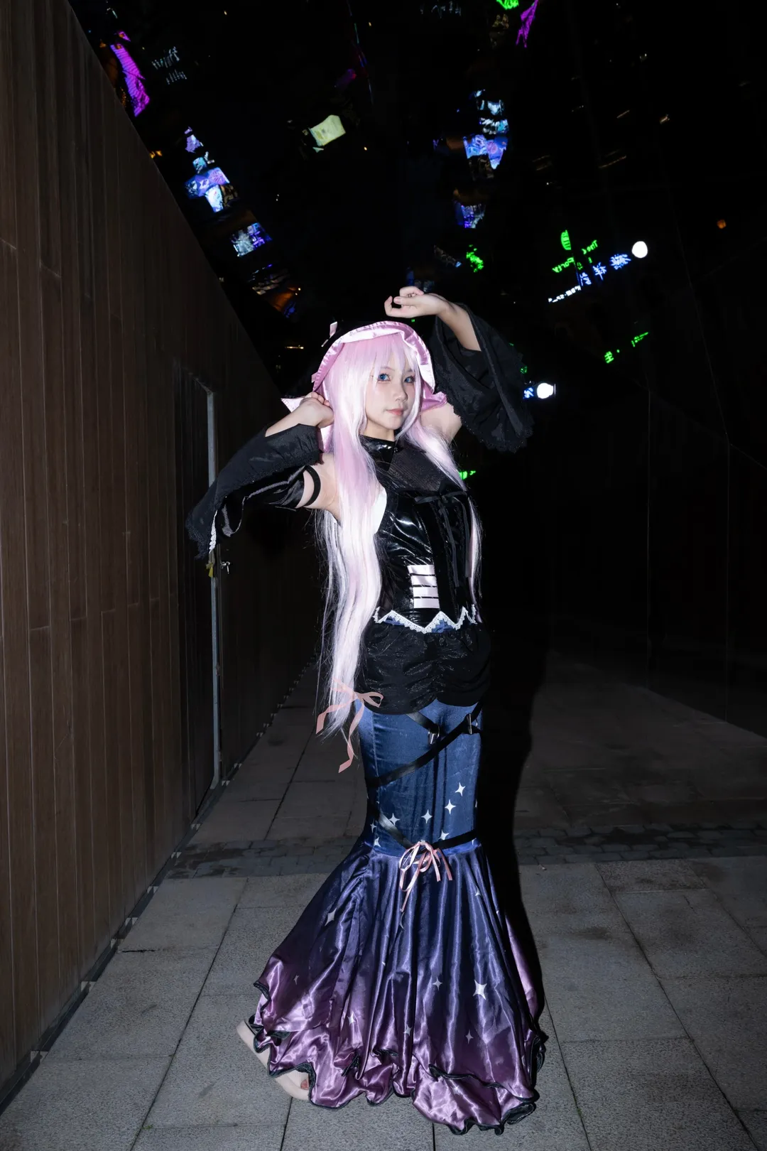 cosplay摄影, 二次元穿搭, 华侨城夜景, 巡音cos, 魔法大师 - 第4张