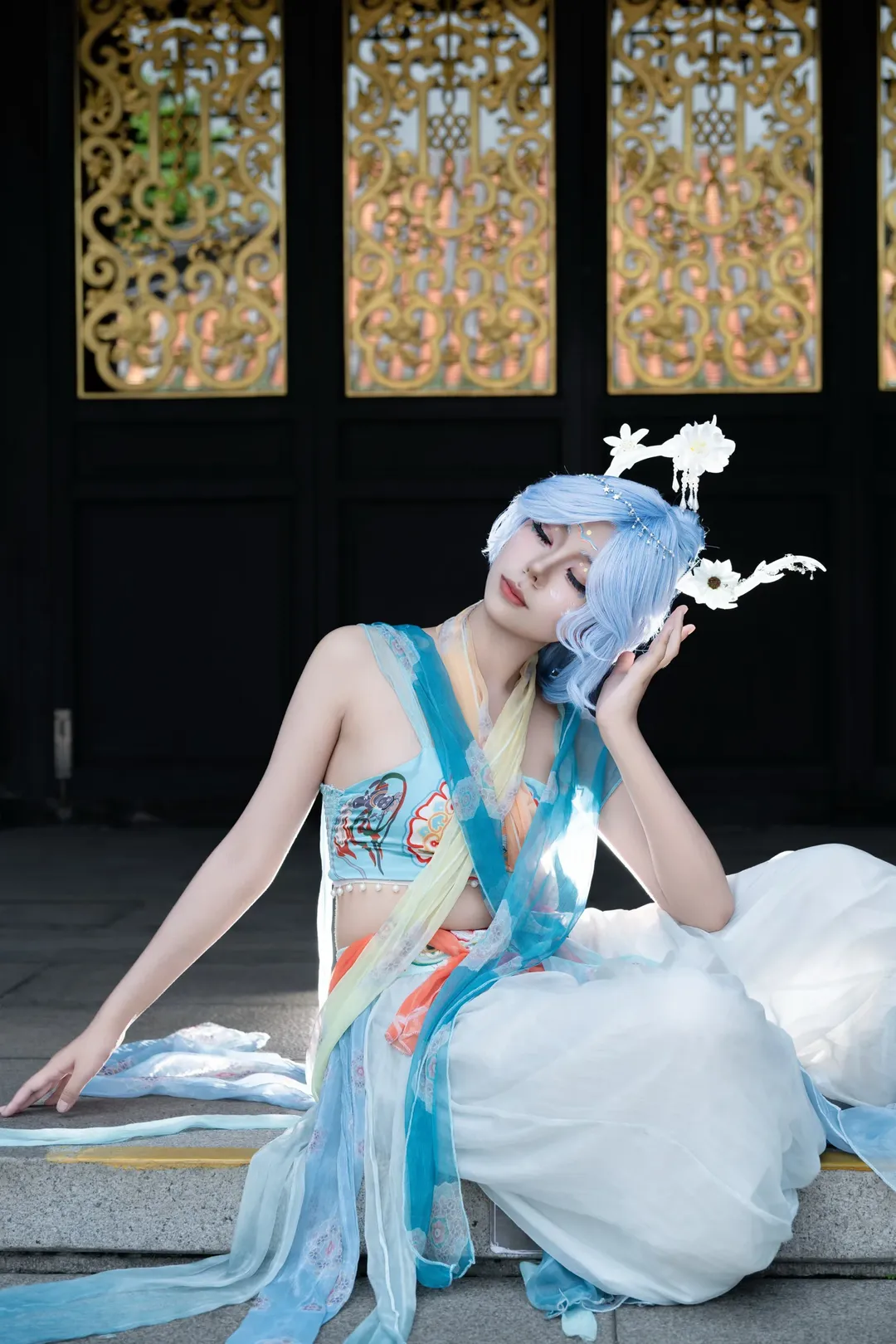 Identity V, Ancient style cosplay, Chinese-style photography, Priestess cosplay, Ancestral Temple - Image 1