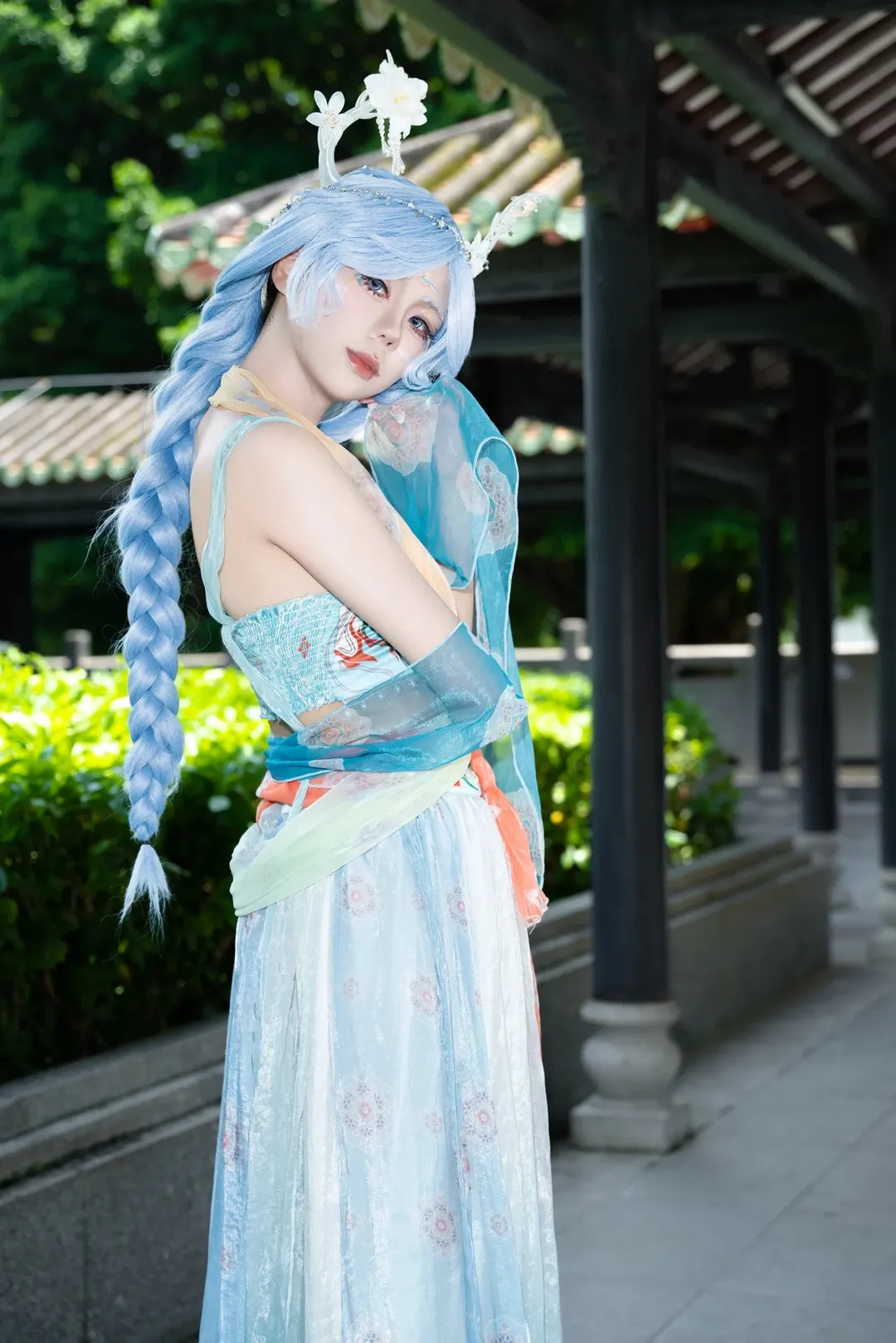 Identity V, Ancient style cosplay, Chinese-style photography, Priestess cosplay, Ancestral Temple - Image 2
