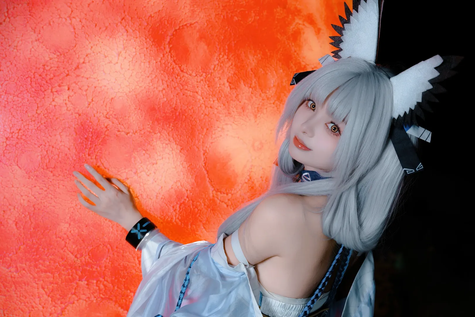 明日方舟, cosplay摄影, 夜景外景, 白面鸮cos, 抚云间 - 第5张
