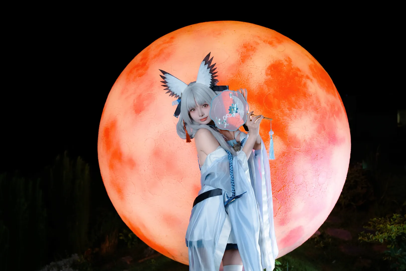 明日方舟, cosplay摄影, 夜景外景, 白面鸮cos, 抚云间 - 第6张