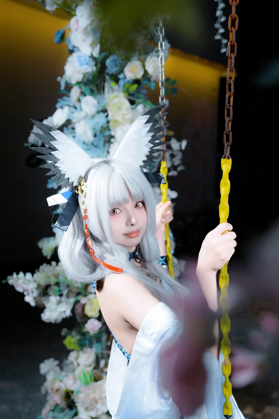 明日方舟, cosplay摄影, 夜景外景, 白面鸮cos, 抚云间 - 第9张