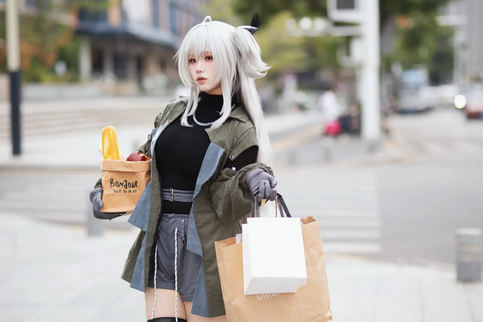 明日方舟, 斯卡蒂cos, cosplay日常, 街角摄影, 慵懒午后 - 第2张