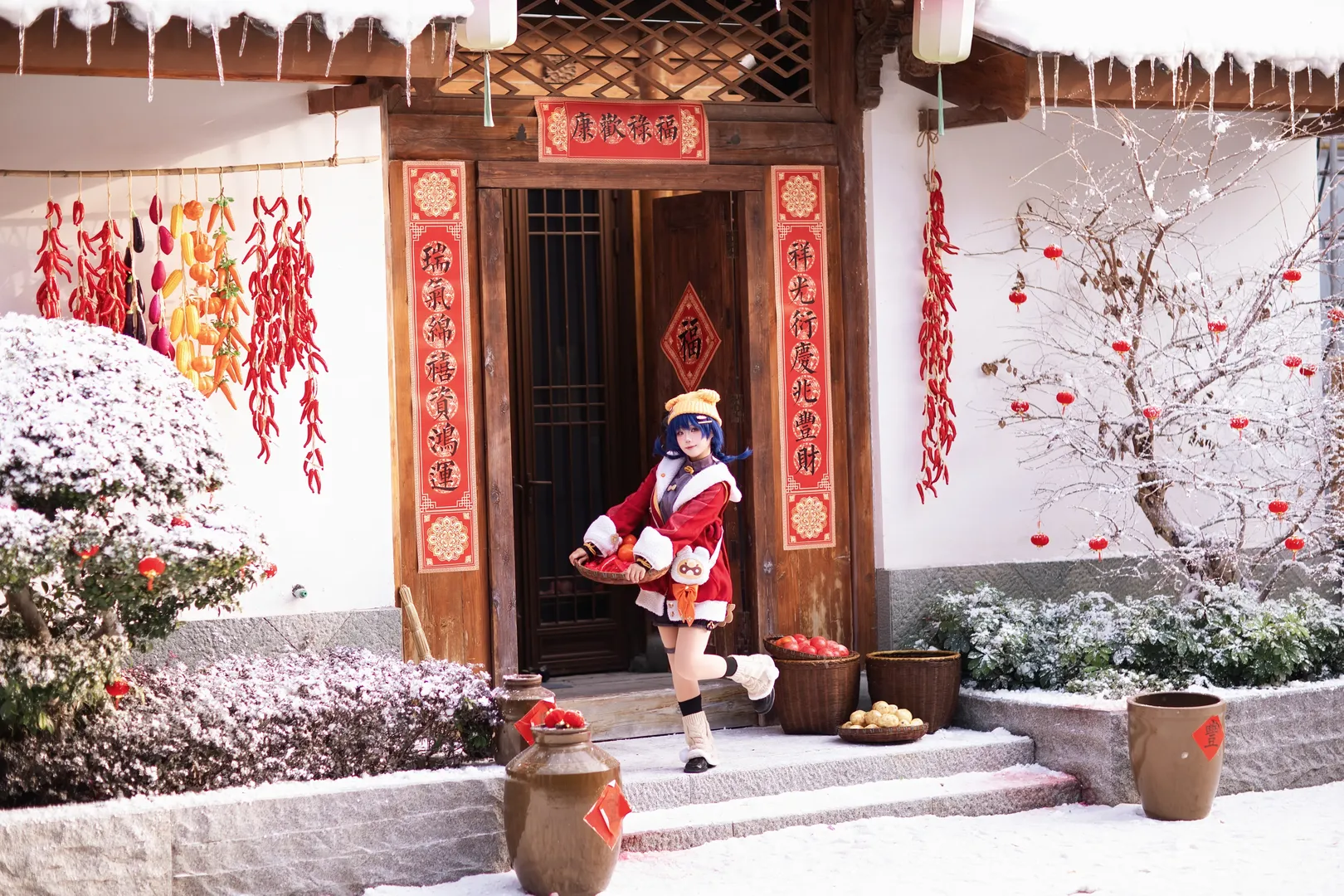原神, 雪景摄影, 香菱cos, 二次元cos, 新春cosplay - 第5张