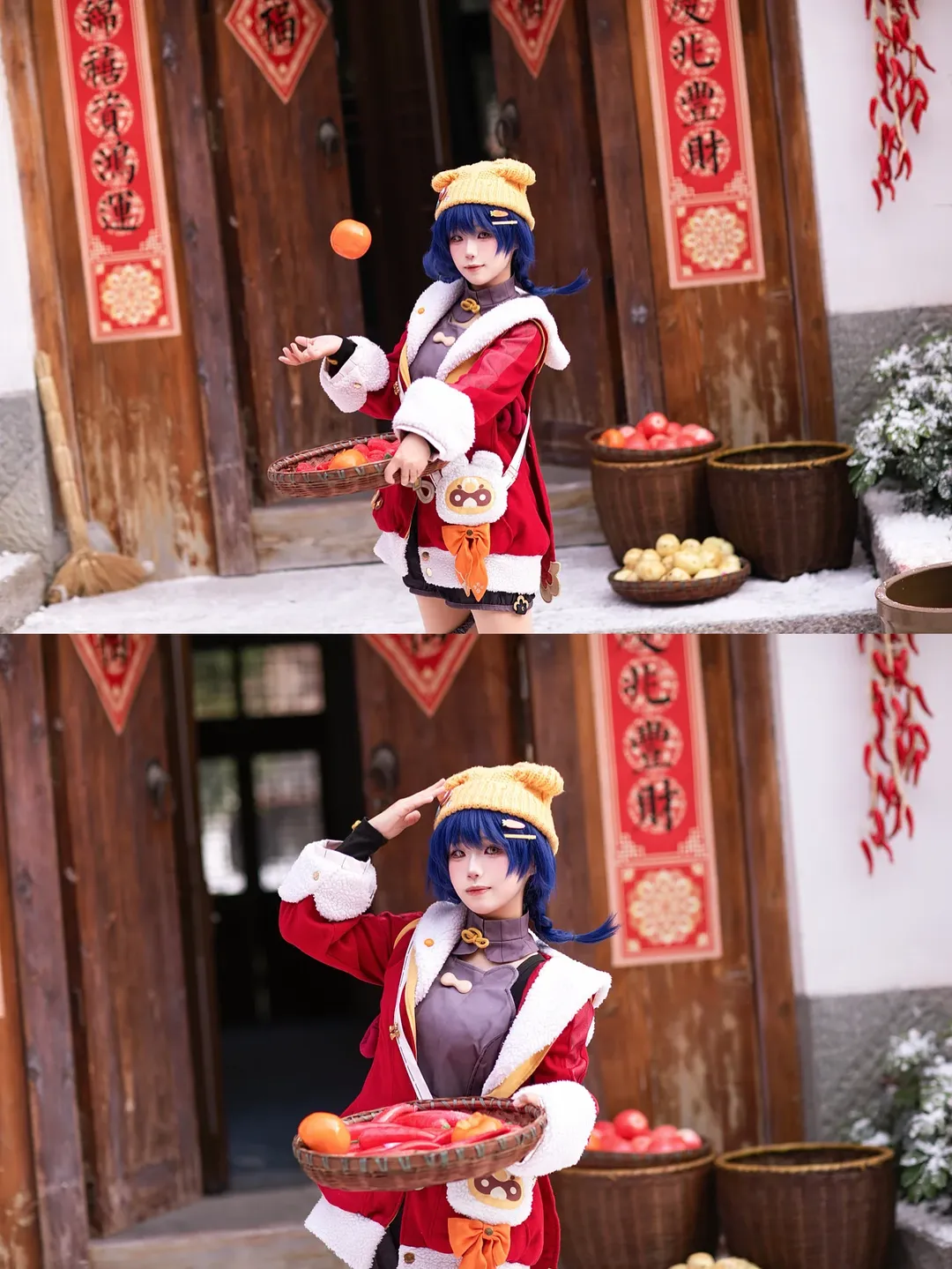 原神, 雪景摄影, 香菱cos, 二次元cos, 新春cosplay - 第6张
