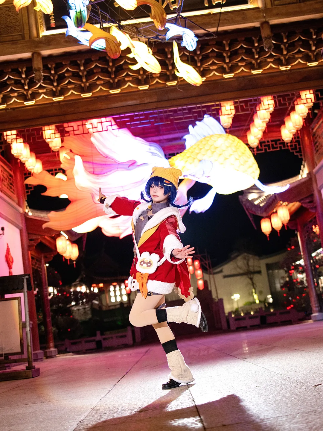 原神, 海灯节, 香菱cos, 夜景人像, 国风cosplay - 第1张