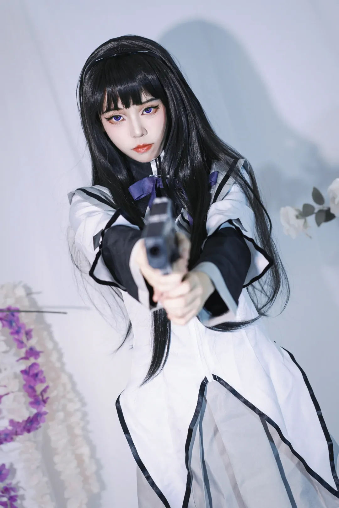 魔法少女小圆, 黑长直, cosplay正片, 自拍馆, 晓美焰cos