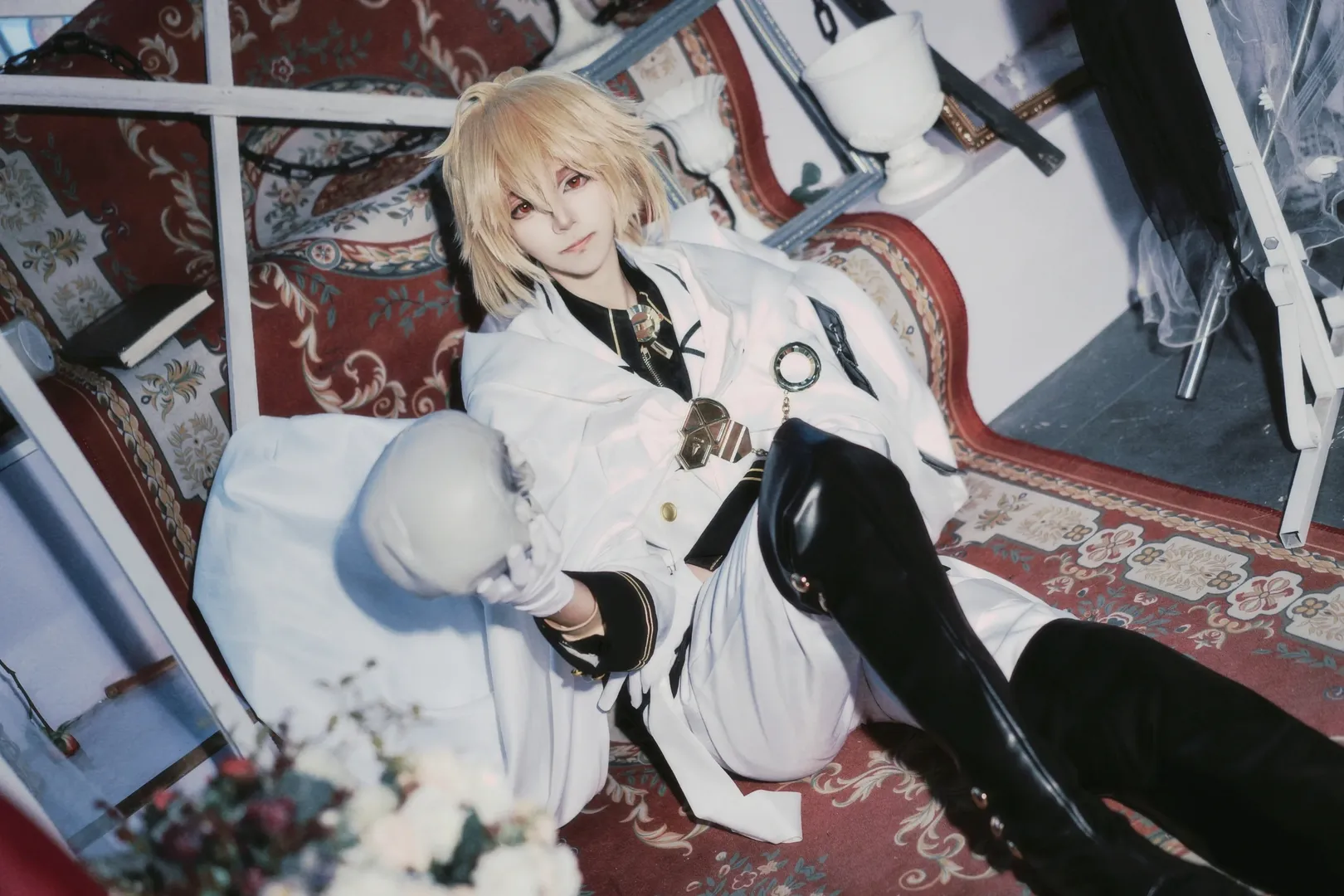 二次元cos, cosplay正片, 终结的炽天使, 米迦cos, 金发红瞳cos - 第1张