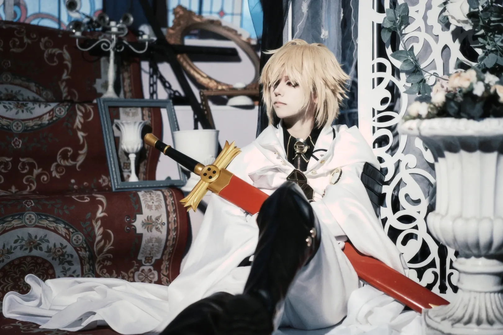 二次元cos, cosplay正片, 终结的炽天使, 米迦cos, 金发红瞳cos - 第7张