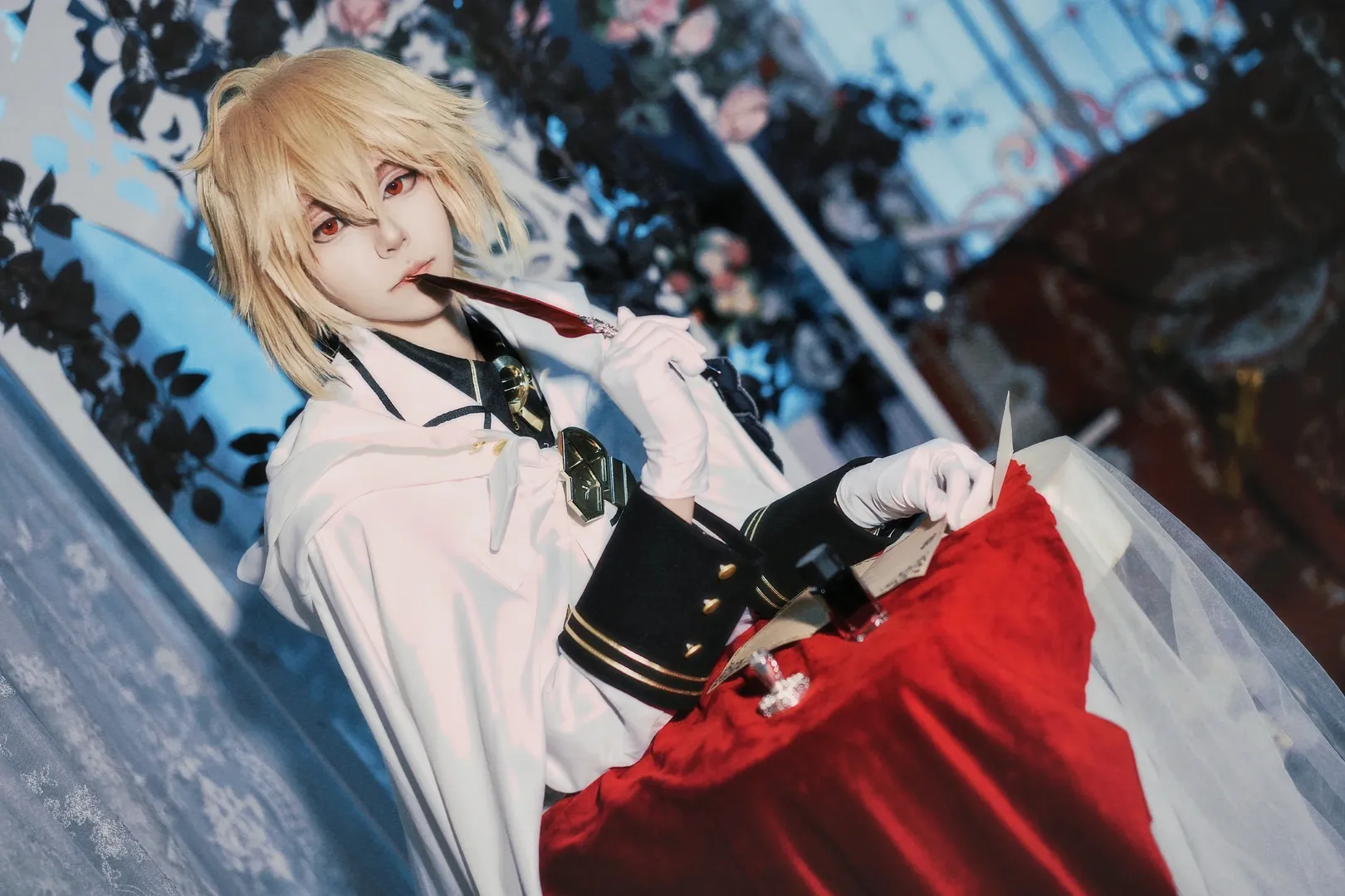 二次元cos, cosplay正片, 终结的炽天使, 米迦cos, 金发红瞳cos - 第9张