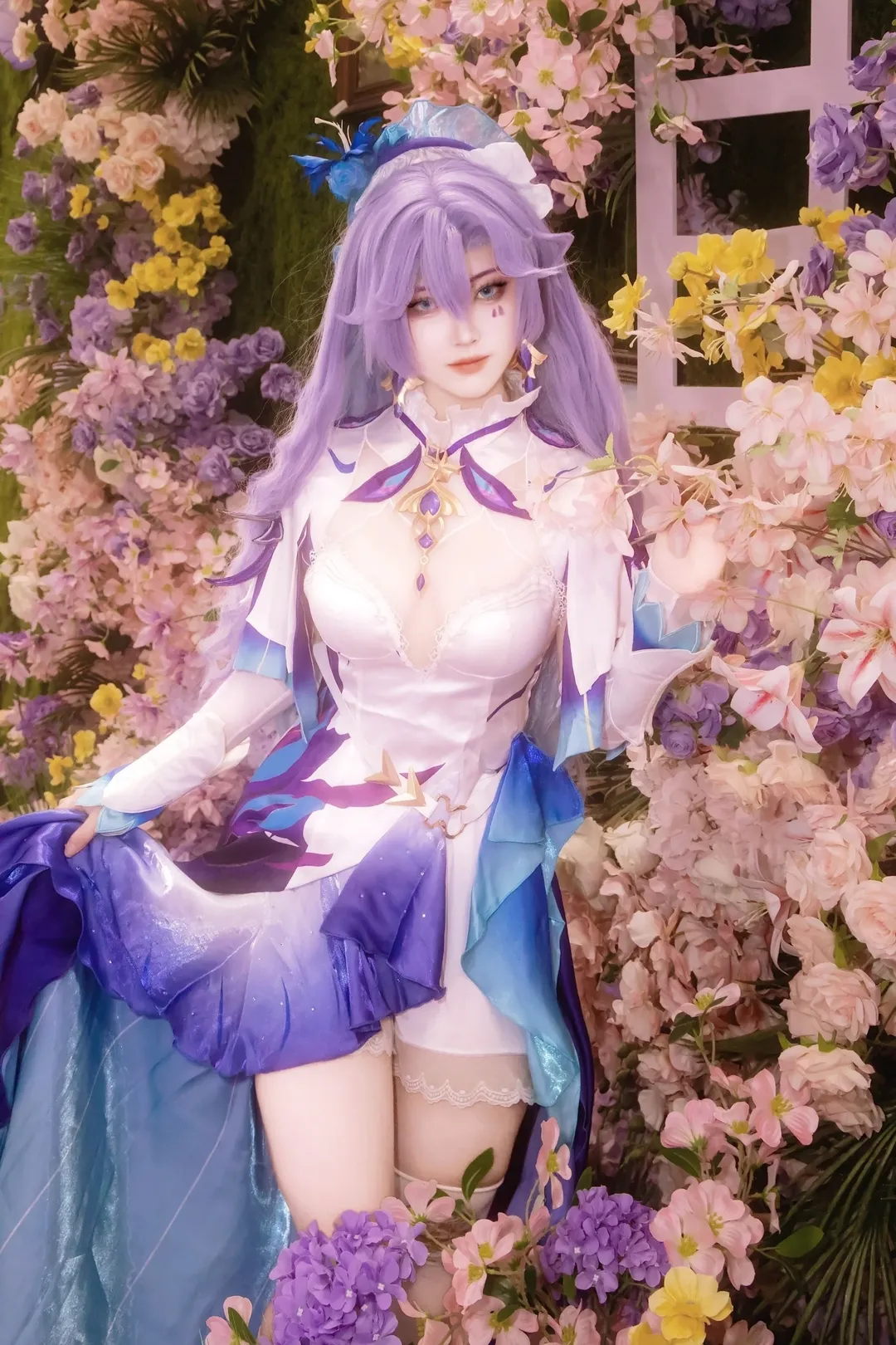 角色扮演, 鸣潮, 紫发cos, 坎特雷拉cos, 花海拍照