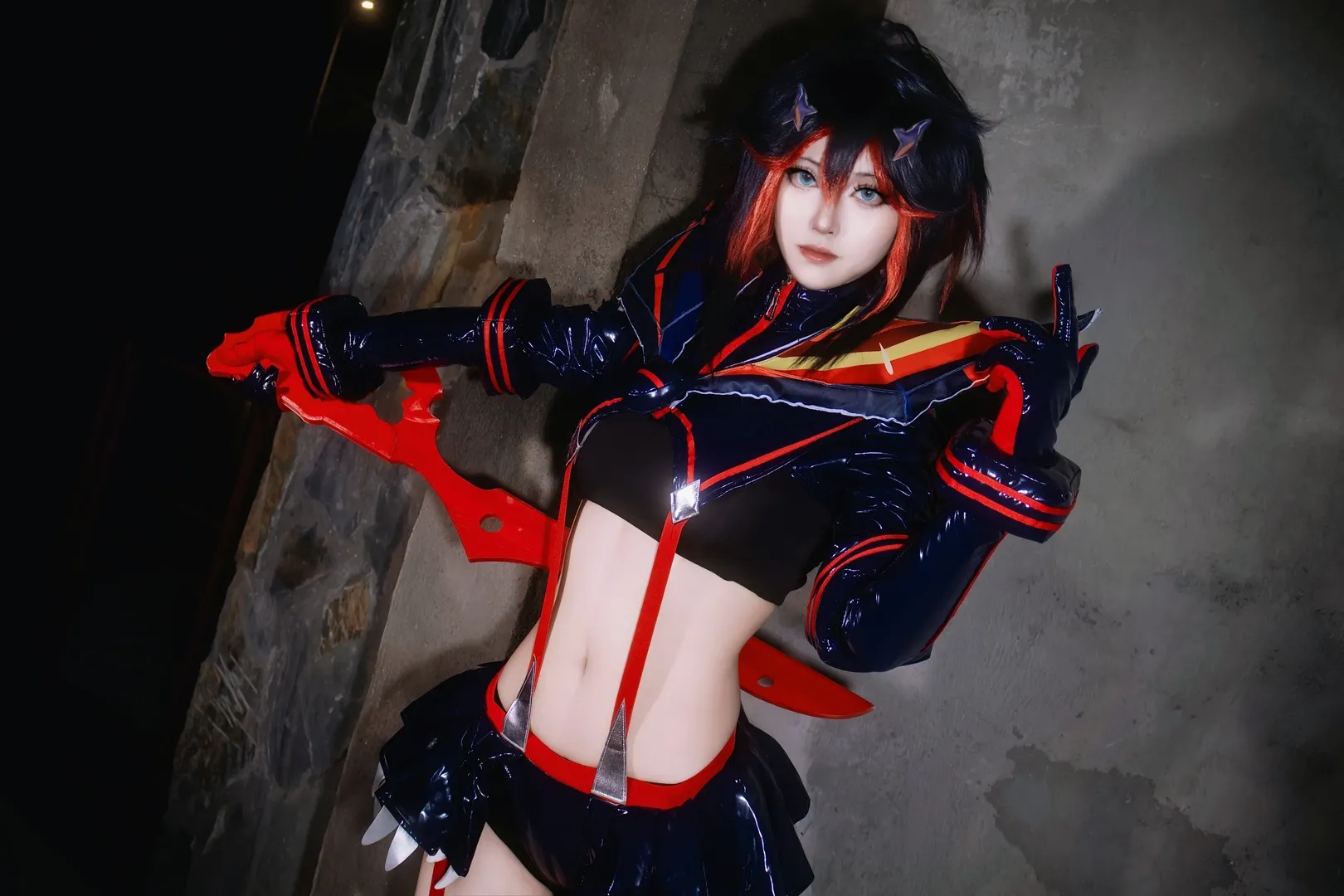 cosplay摄影, 二次元正片, 夜间外景, 缠流子cos, 斩服少女 - 第2张
