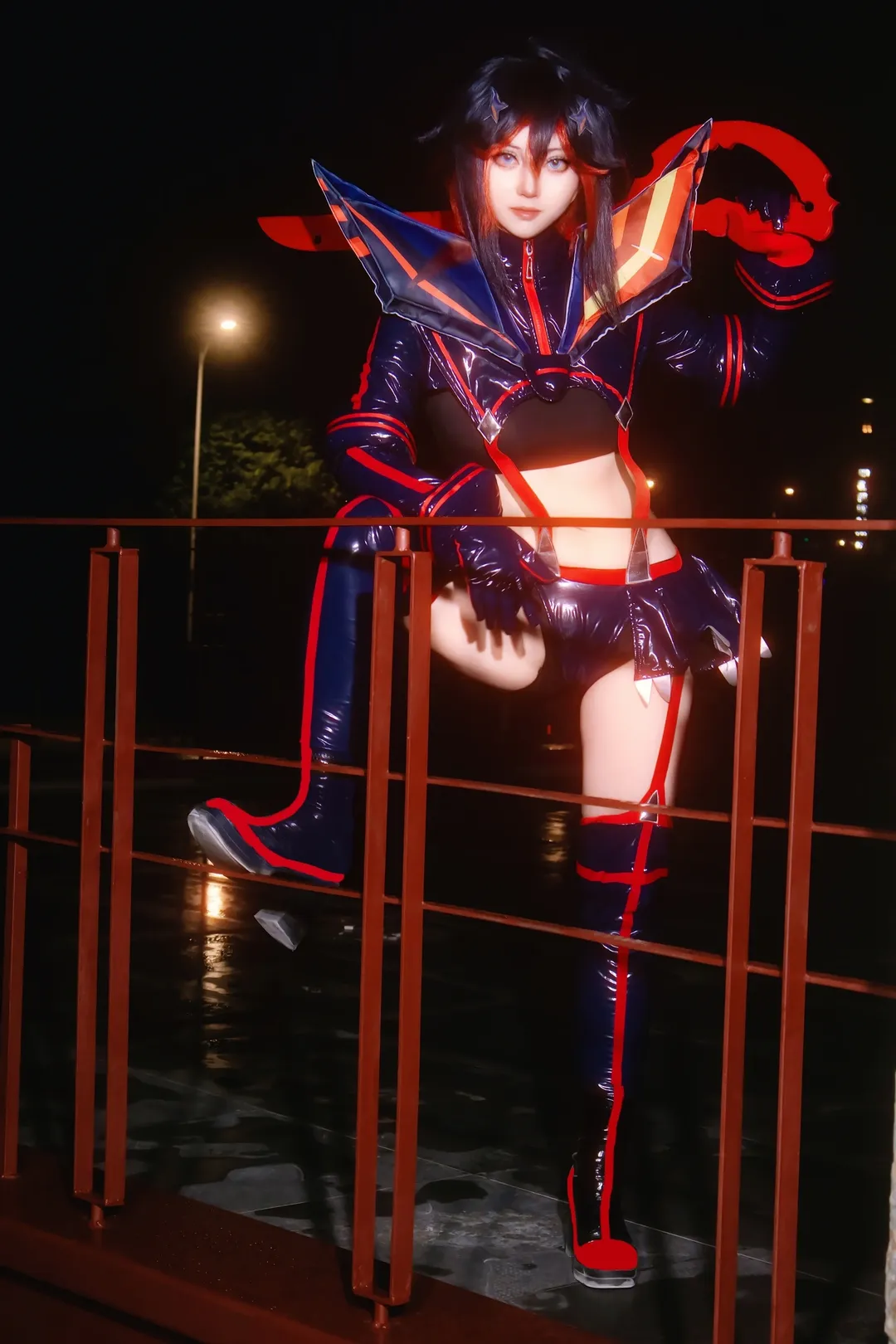 cosplay摄影, 二次元正片, 夜间外景, 缠流子cos, 斩服少女