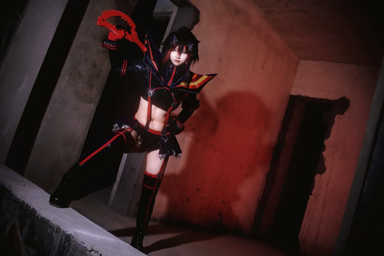 cosplay摄影, 二次元正片, 夜间外景, 缠流子cos, 斩服少女 - 第8张