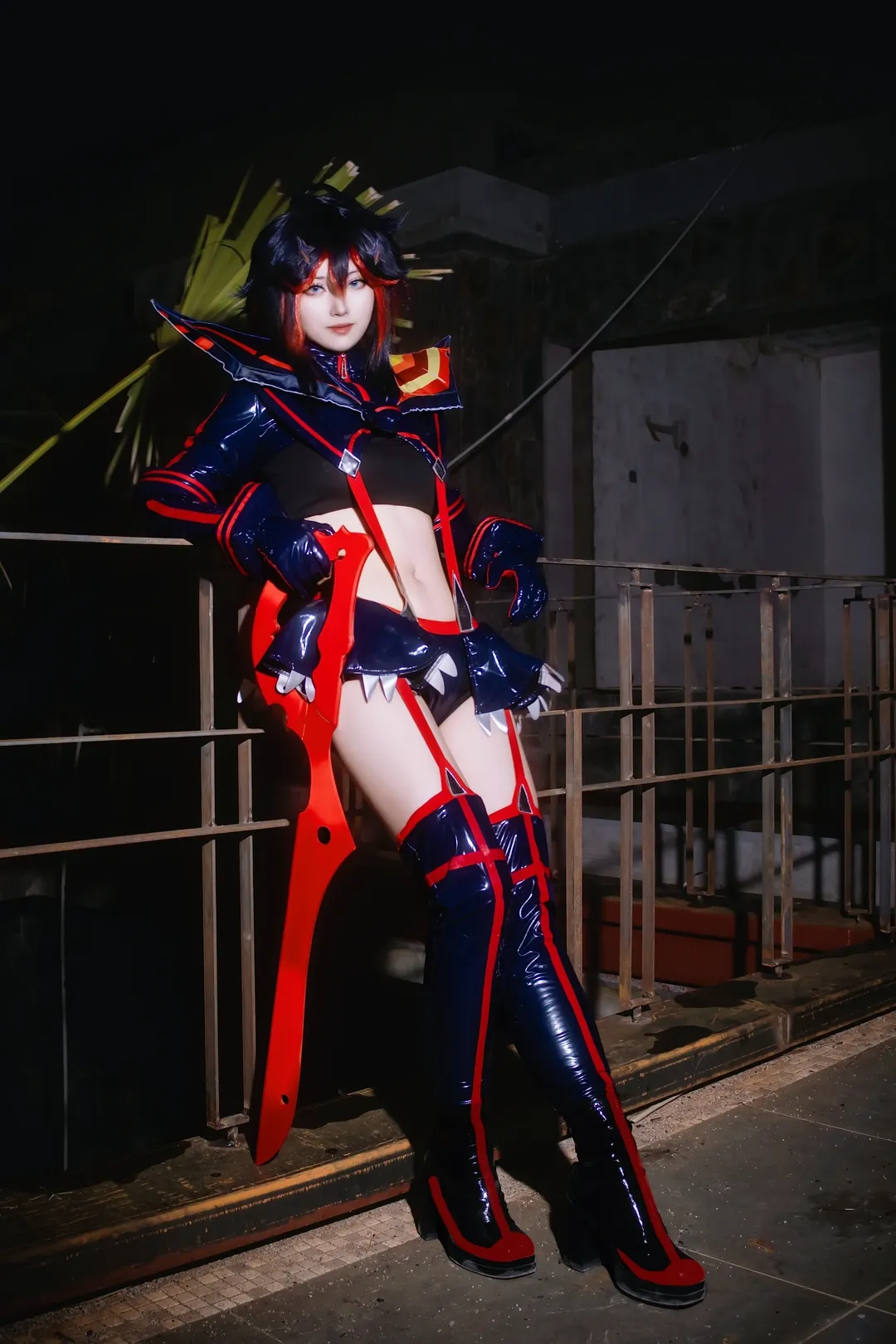 cosplay摄影, 二次元正片, 夜间外景, 缠流子cos, 斩服少女 - 第9张