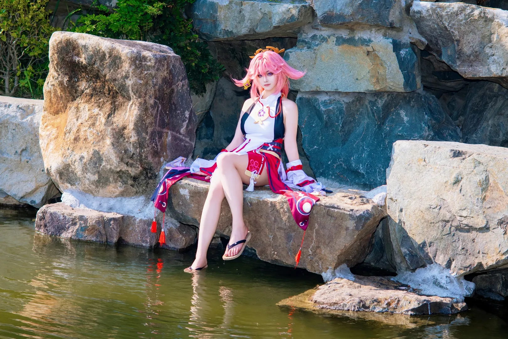 原神, 户外写真, 八重神子cos, cosplay摄影, 二次元分享 - 第2张