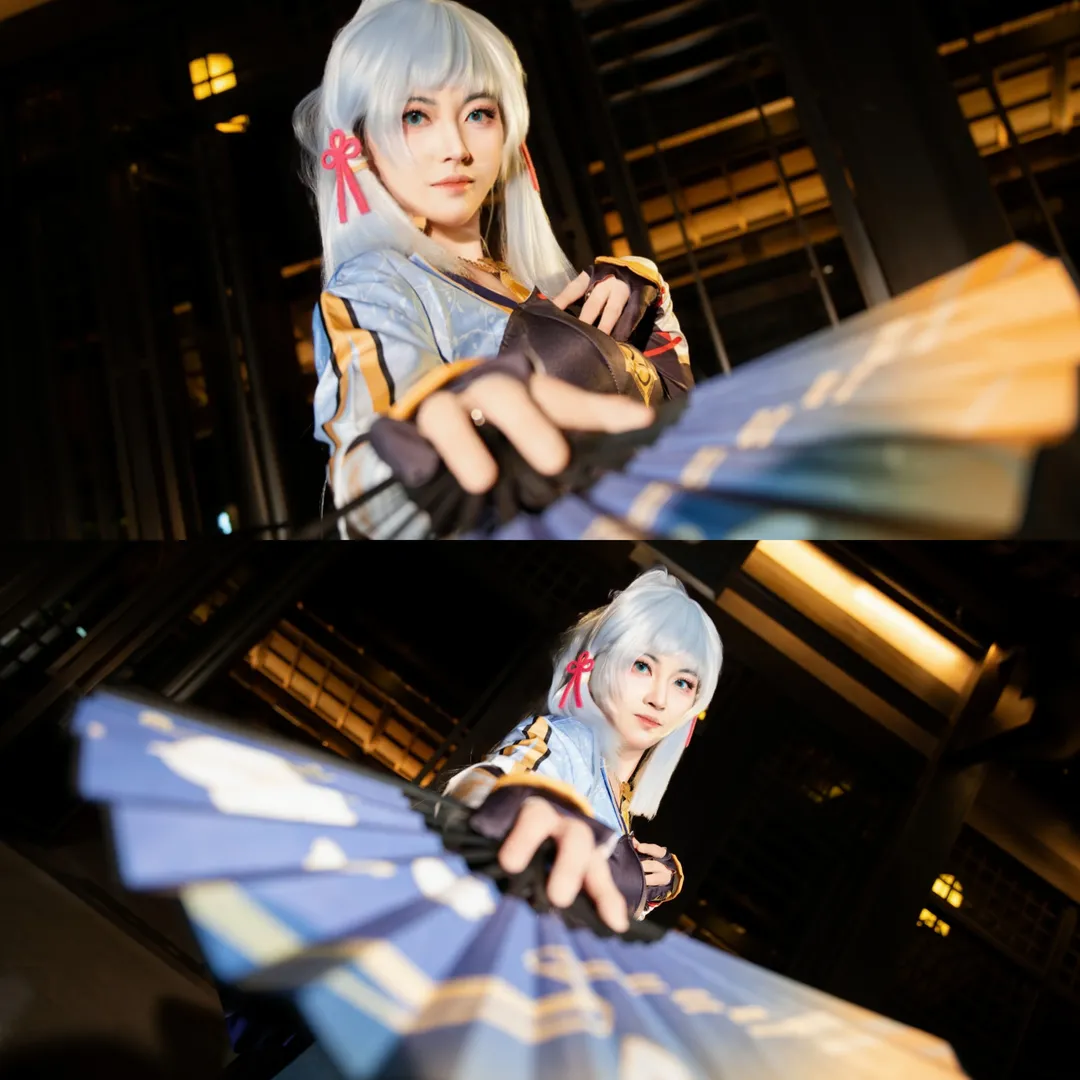 动漫角色还原, 原神, 二次元少女, 神里绫华cos, cosplay摄影 - 第2张