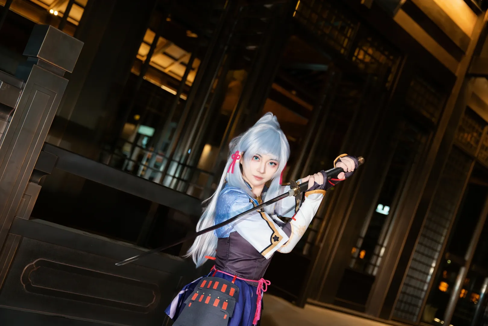动漫角色还原, 原神, 二次元少女, 神里绫华cos, cosplay摄影 - 第3张