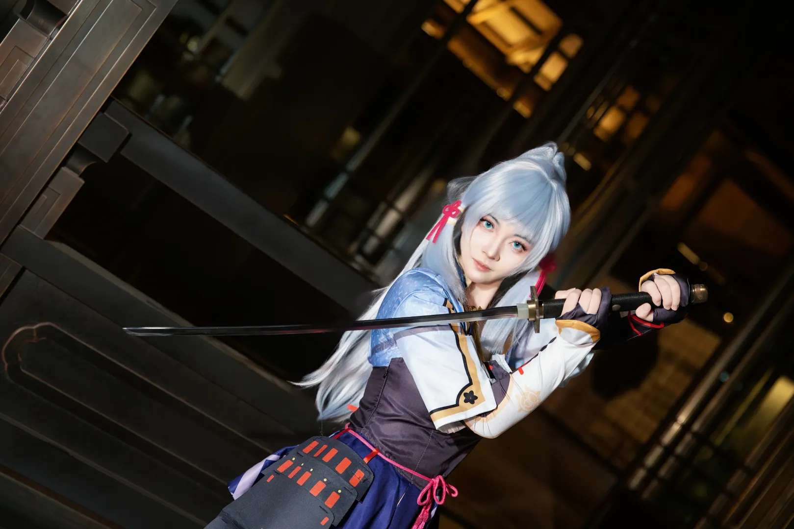 动漫角色还原, 原神, 二次元少女, 神里绫华cos, cosplay摄影 - 第4张