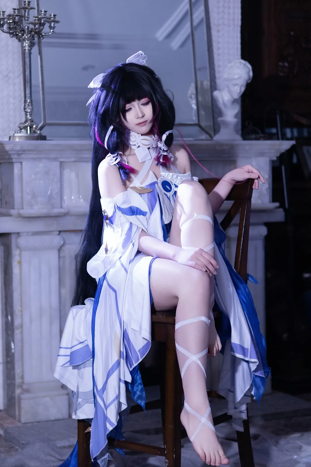 原神, コロンビーナ コスプレ, コスプレ, 二次元撮影, 雰囲気のある写真