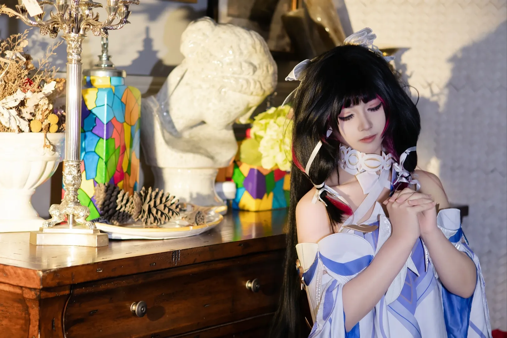 哥伦比娅cos, 崩坏星穹铁道, cosplay摄影, 二次元还原, 复古写真 - 第5张