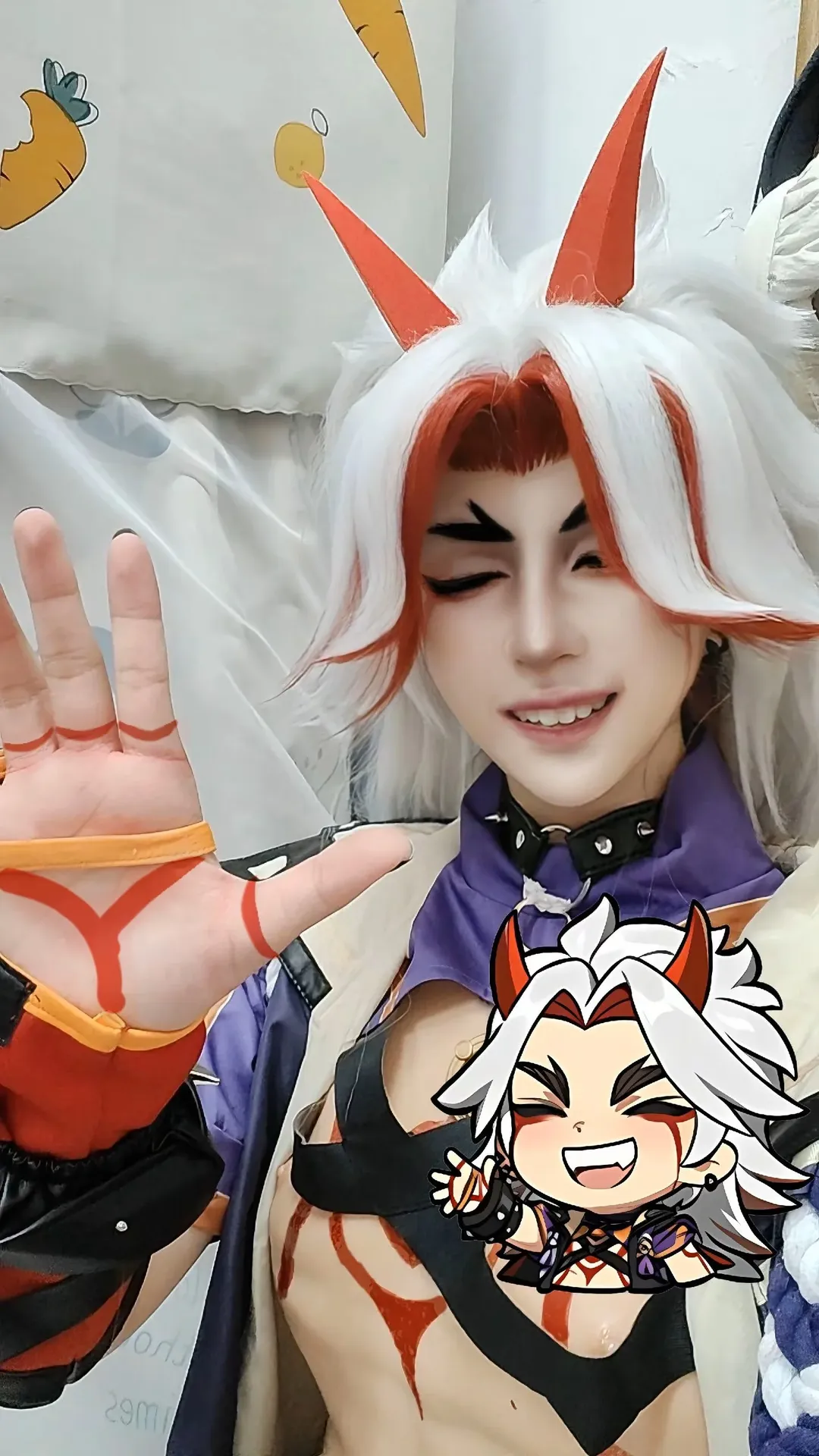 原神, cosplay, 生日贺图, 荒泷一斗cos, 鬼王大人 - 第1张