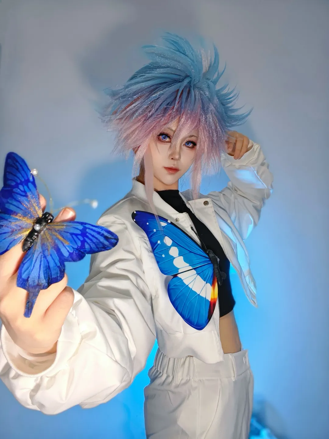 绝世唐门, cosplay分享, 二次元角色还原, 王冬cos, 蓝粉渐变假发 - 第4张
