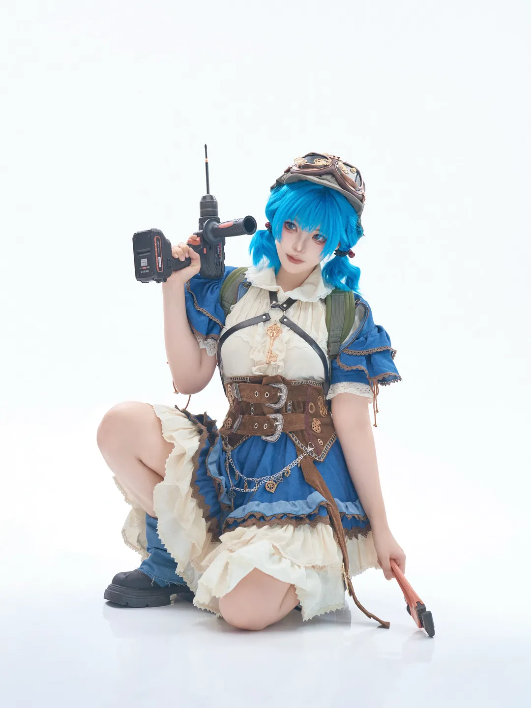Touhou Project, Kawashiro Nitori cosplay, Steampunk, Kappa Heavy Industries, Workwear style