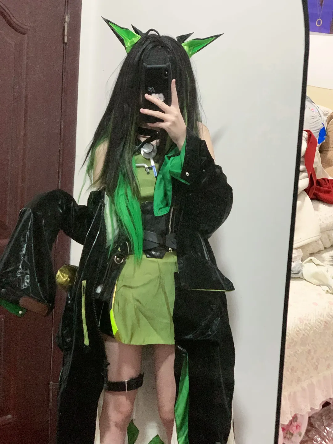 Arknights, Tactical style, Cosplay outfit, M3 cosplay, Black and green color scheme