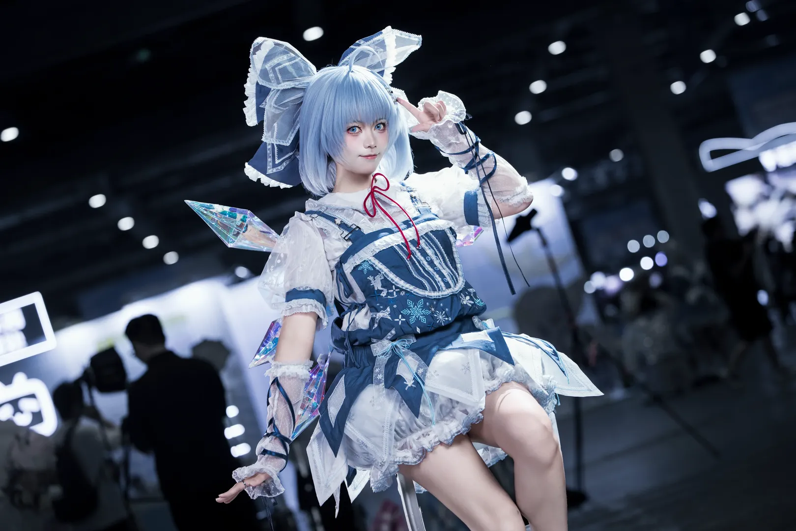 东方project, 漫展场照, cosplay摄影, 琪露诺cos, 二次元穿搭 - 第5张
