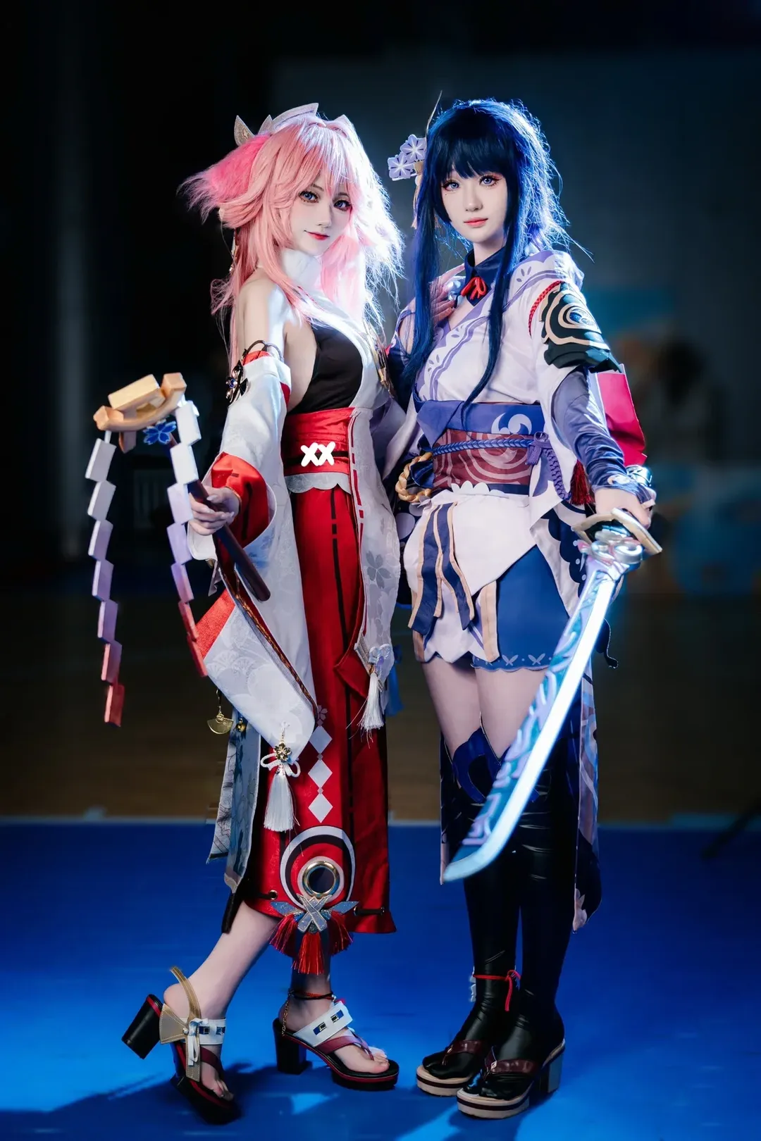 原神, 八重神子 コスプレ, 鳴神組, イベント撮影, 雷電将軍コスプレ - 2枚目