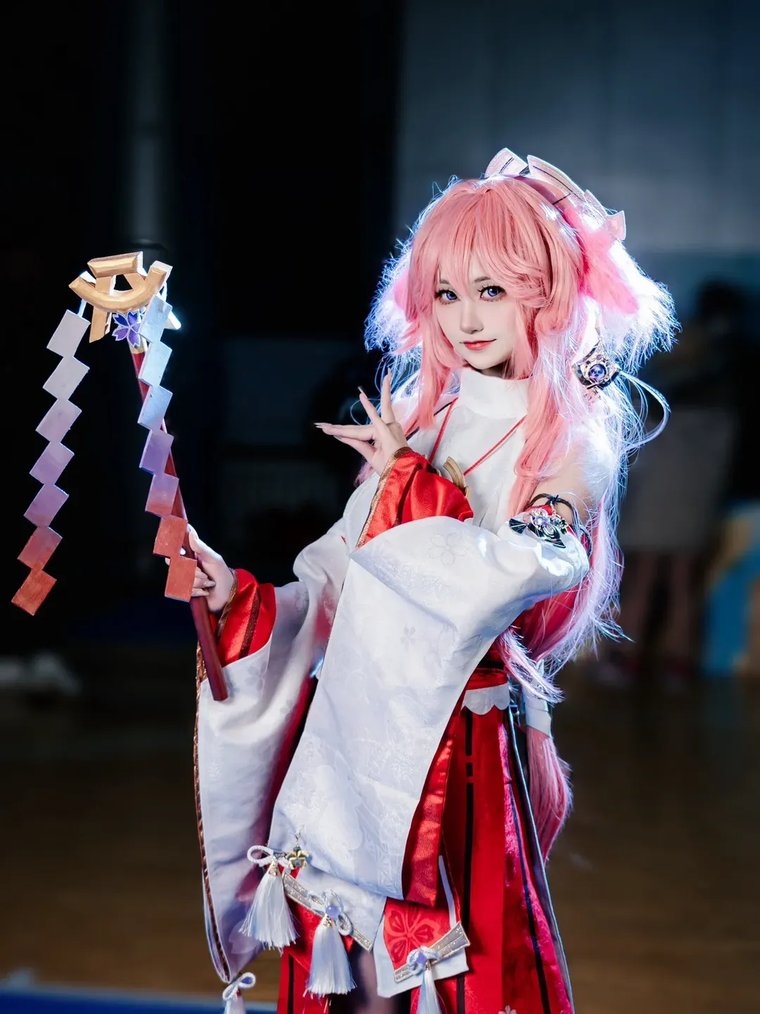 原神, 八重神子 コスプレ, 鳴神組, イベント撮影, 雷電将軍コスプレ - 3枚目