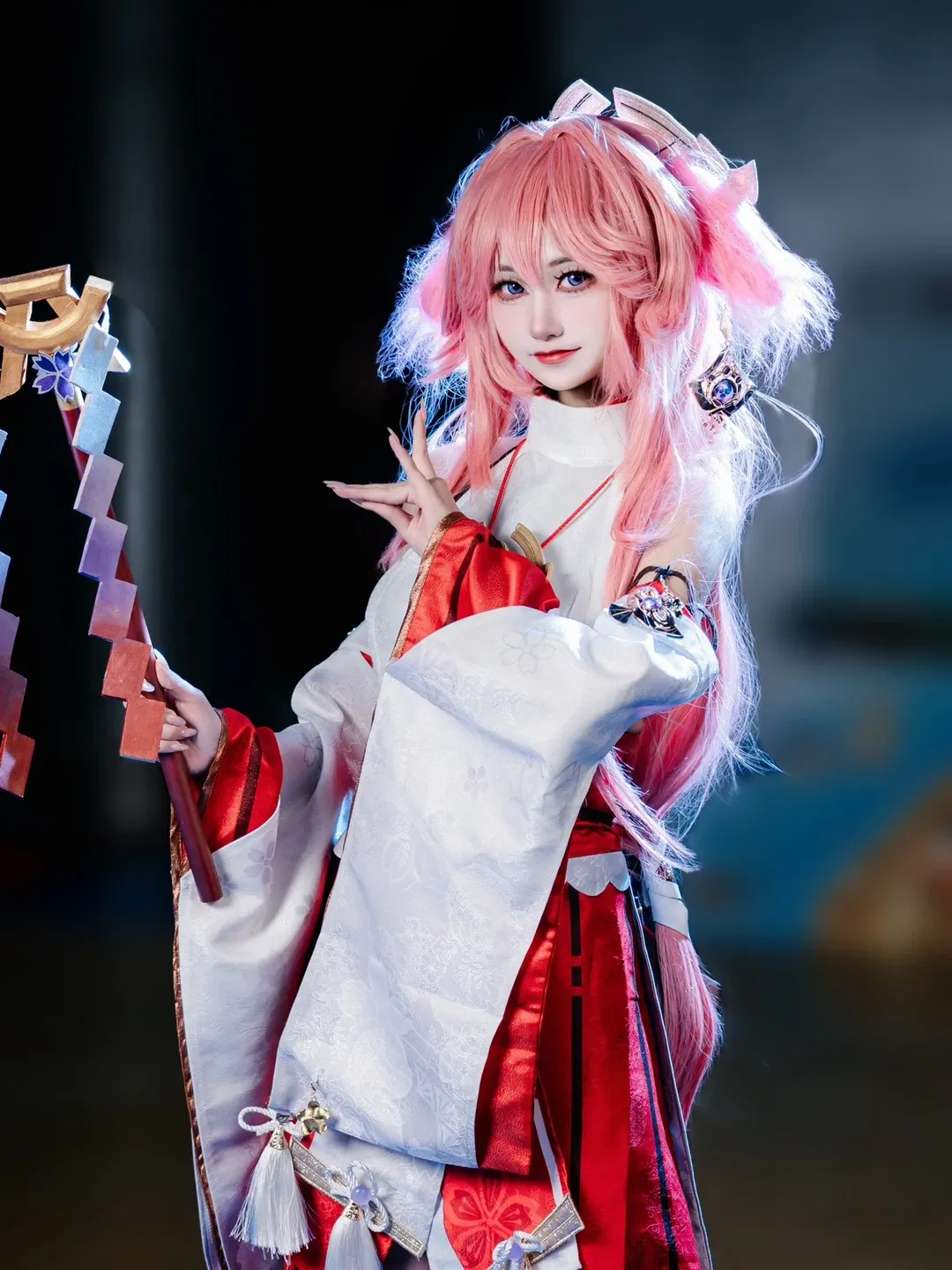 原神, 八重神子 コスプレ, 鳴神組, イベント撮影, 雷電将軍コスプレ - 4枚目
