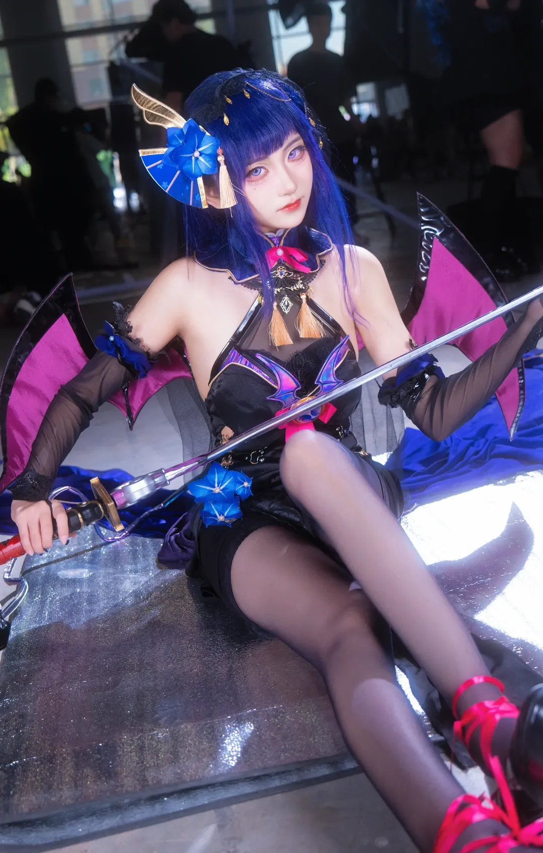 原神, 漫展返图, 雷电将军cos, 魅魔cos, 黑丝cosplay - 第1张