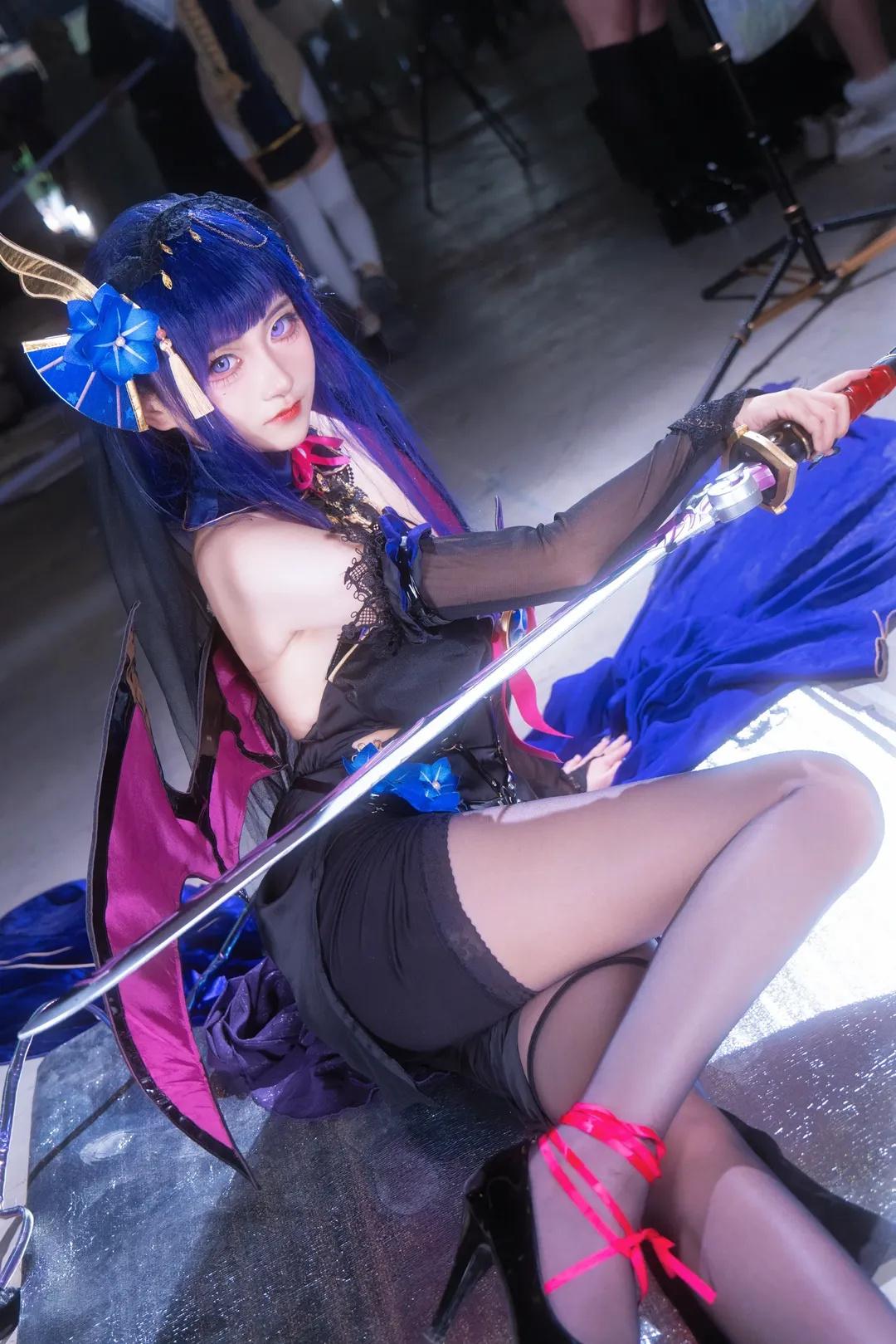 原神, 漫展返图, 雷电将军cos, 魅魔cos, 黑丝cosplay