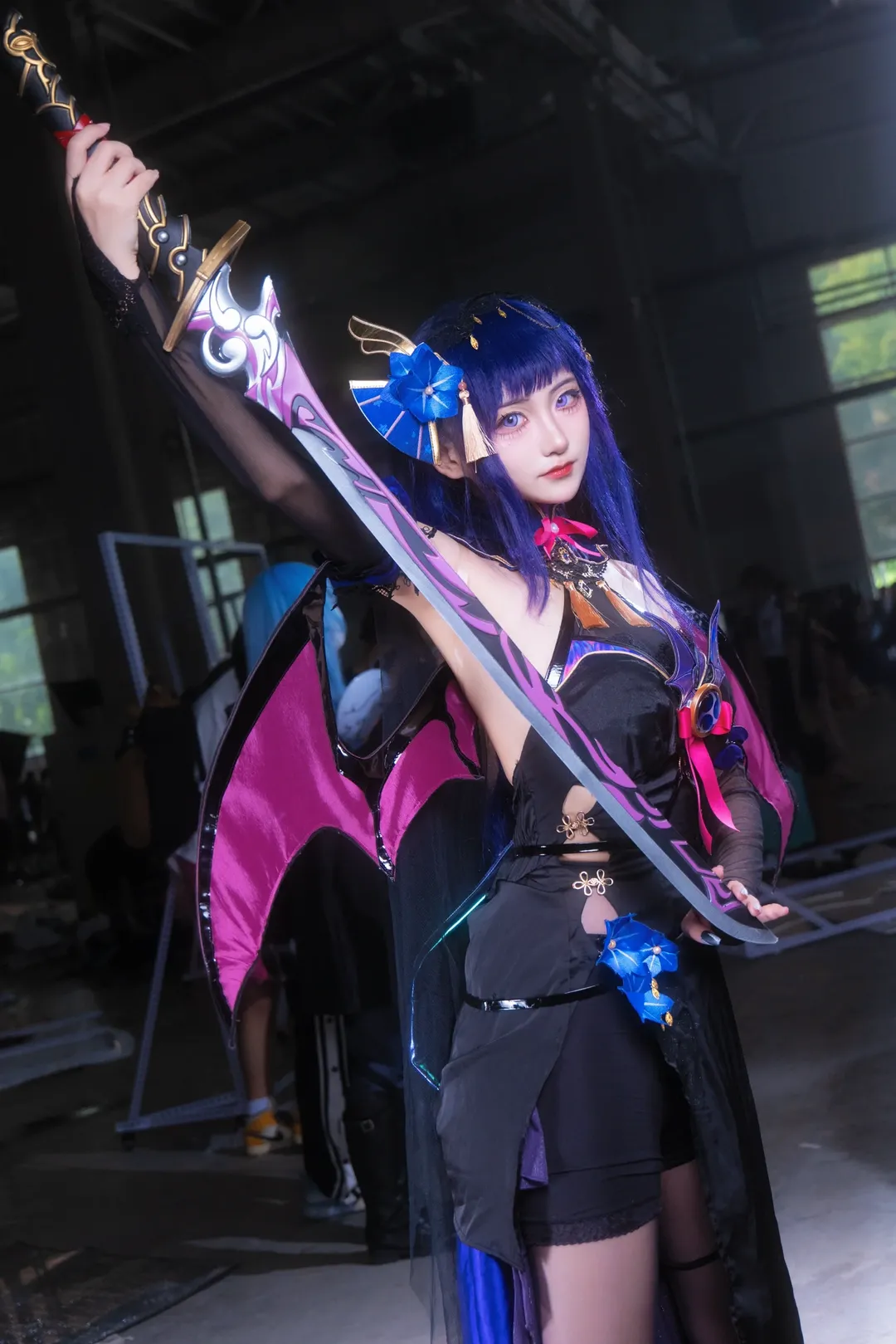 原神, 漫展返图, 雷电将军cos, 魅魔cos, 黑丝cosplay - 第5张
