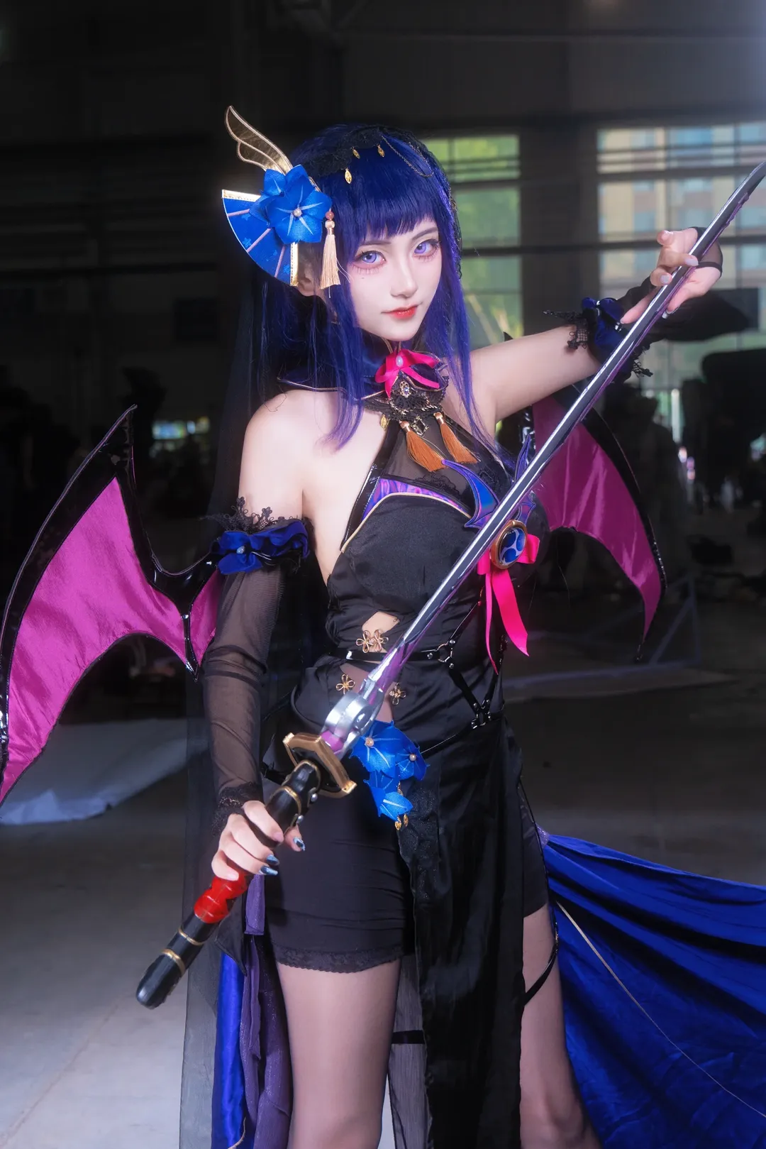 原神, 漫展返图, 雷电将军cos, 魅魔cos, 黑丝cosplay - 第6张