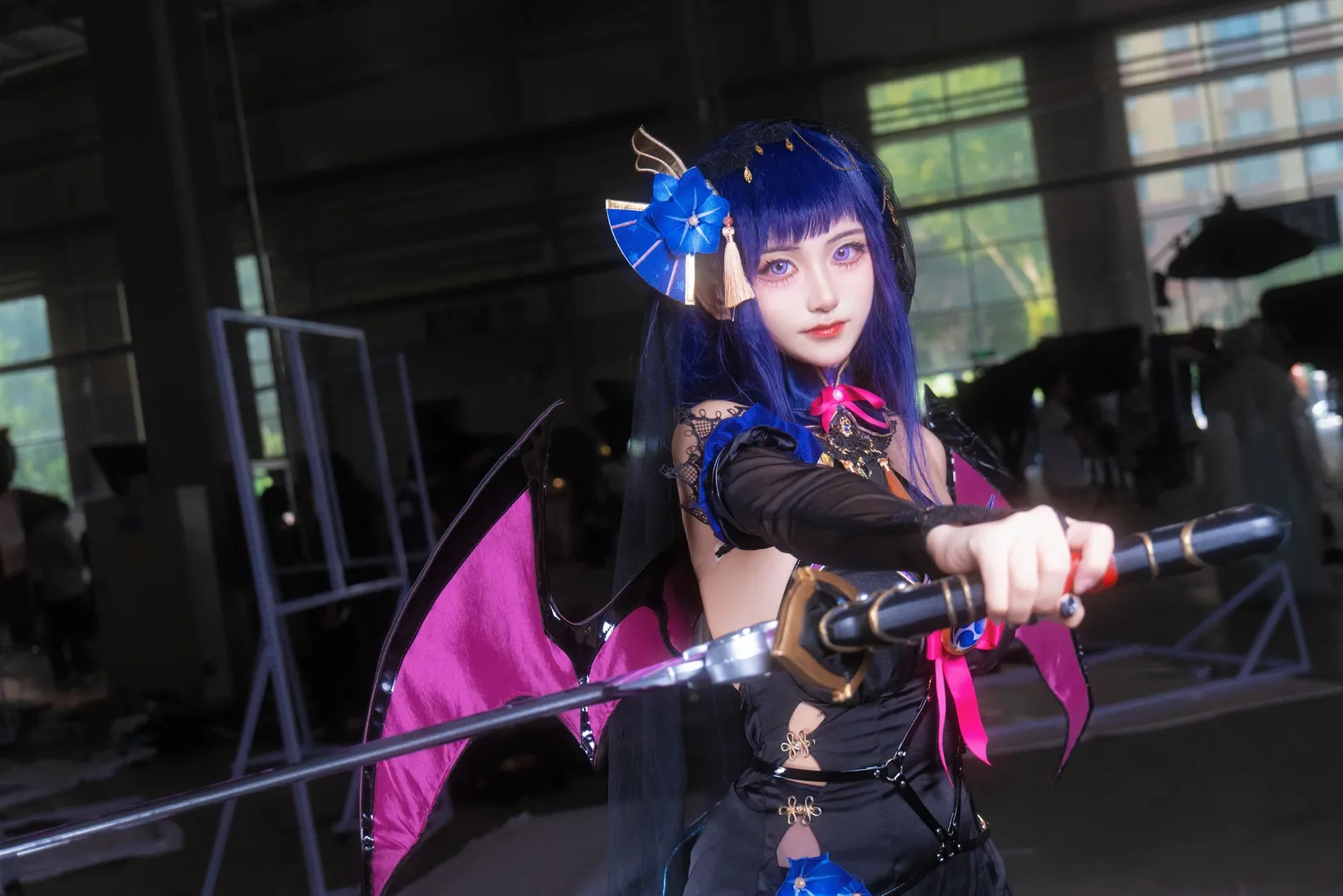 原神, 漫展返图, 雷电将军cos, 魅魔cos, 黑丝cosplay - 第7张